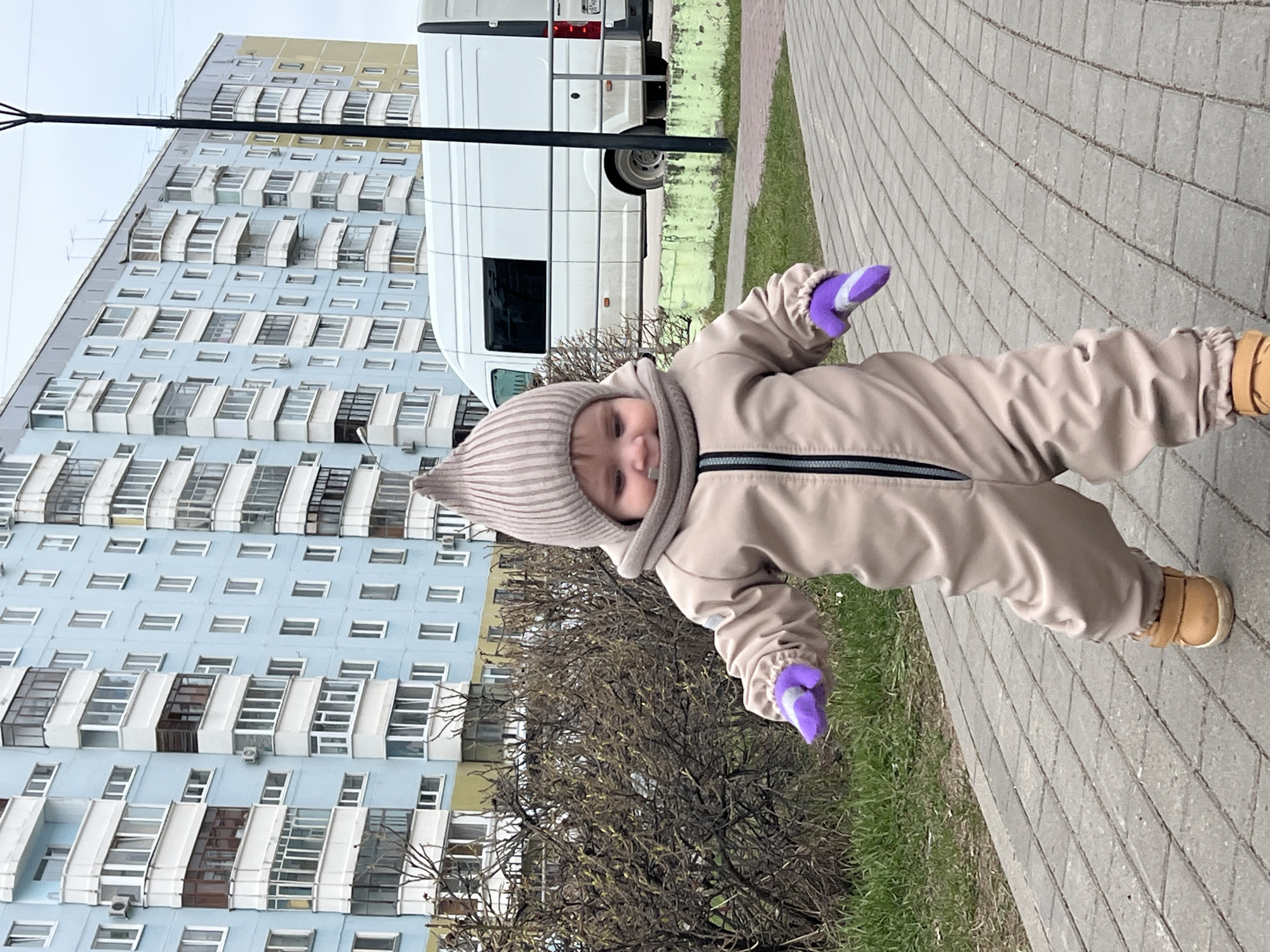 Mother and toddler's morning outing documented in Perm