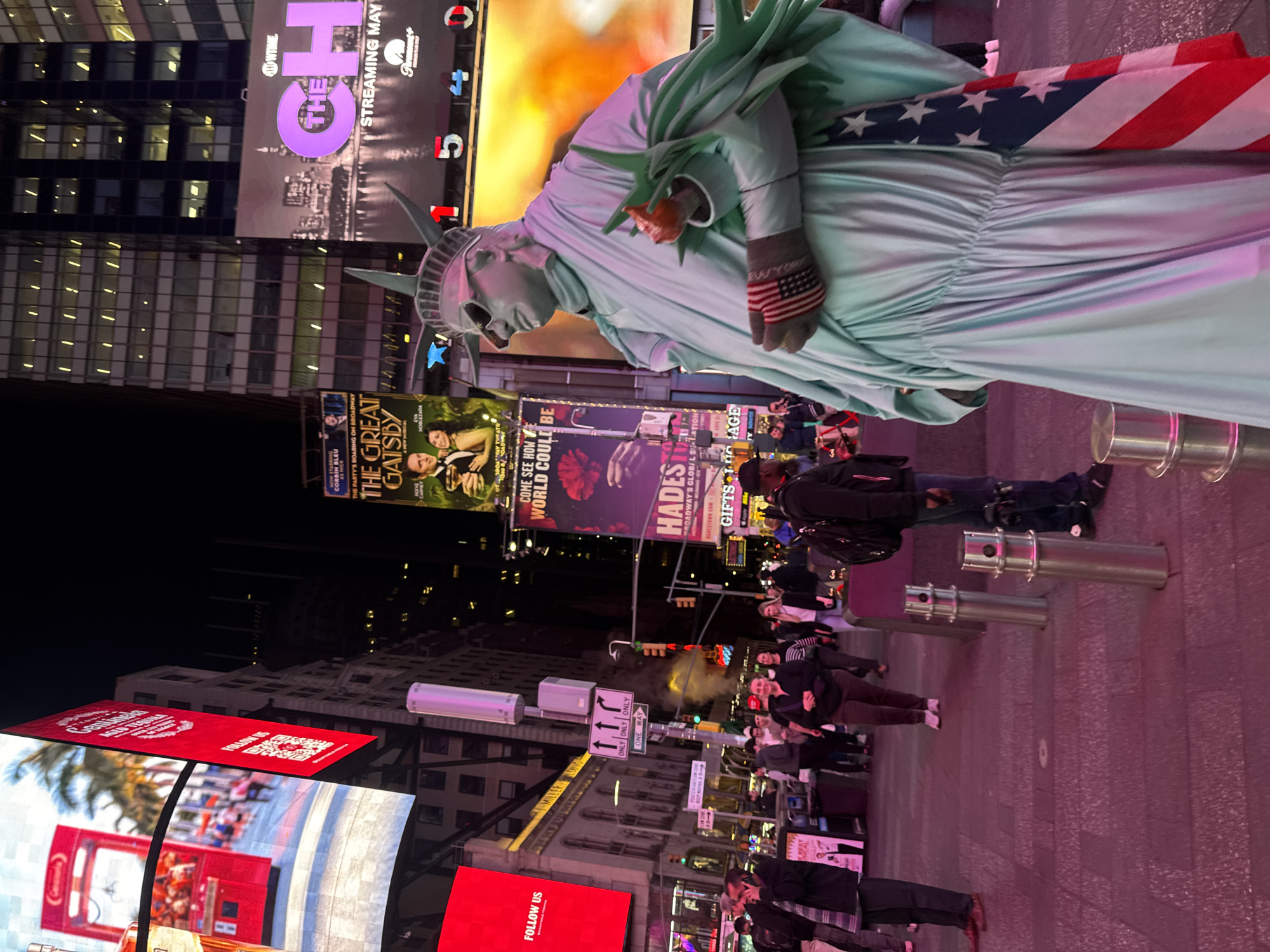 Statue of Liberty performer spotted in Times Square
