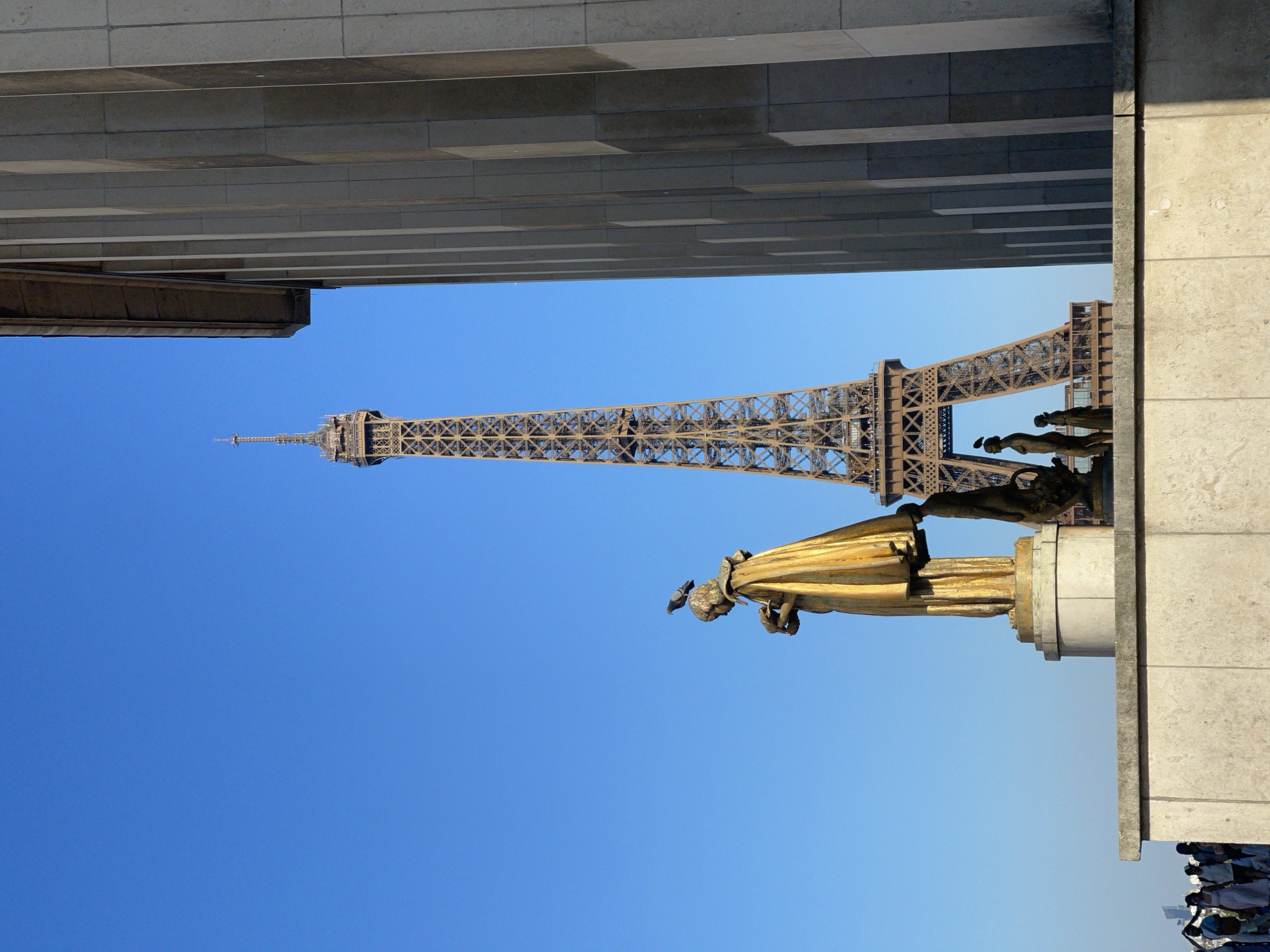Busy afternoon around the Eiffel Tower, Paris