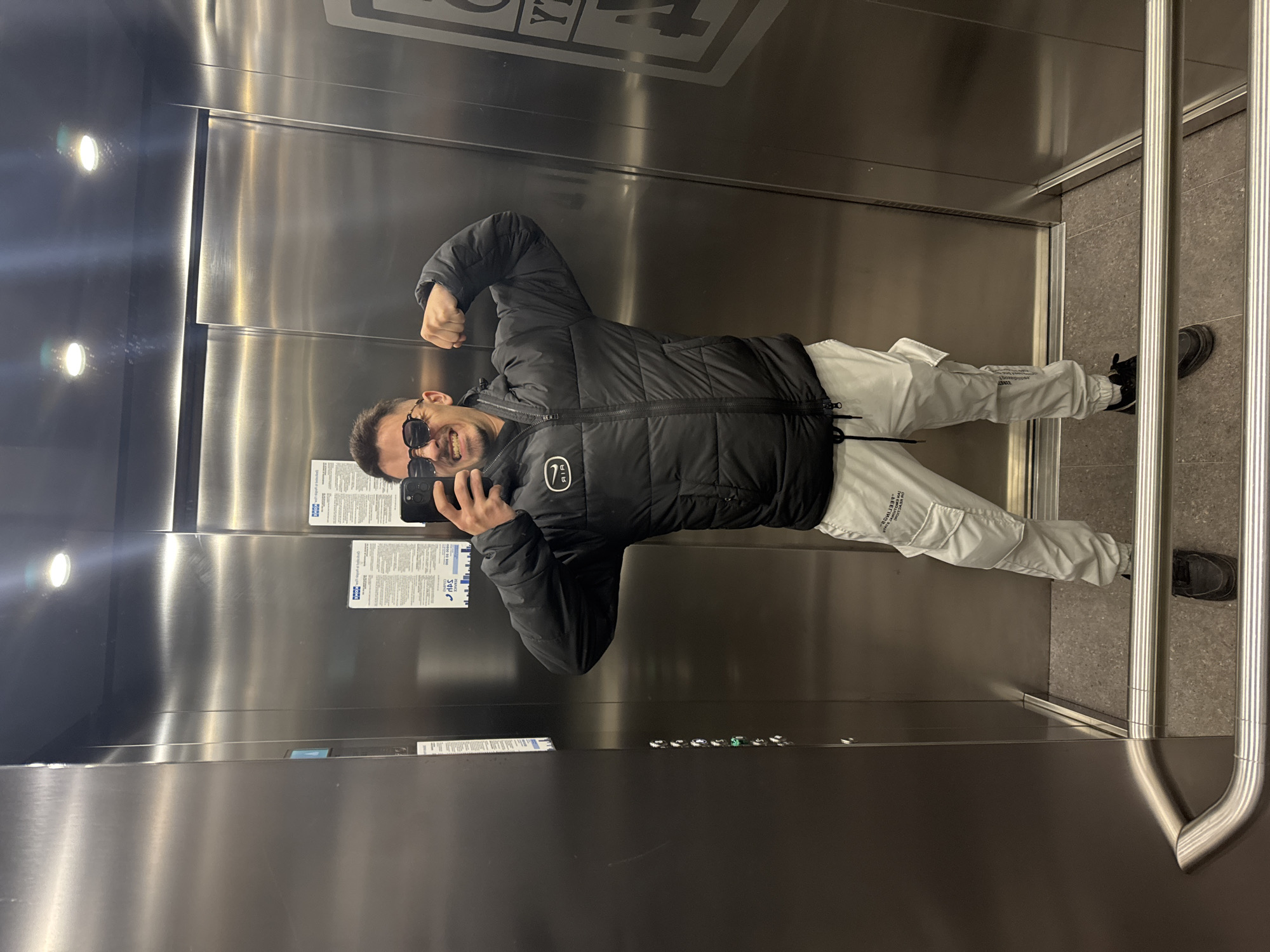 Man takes morning selfies around Sofia construction sites