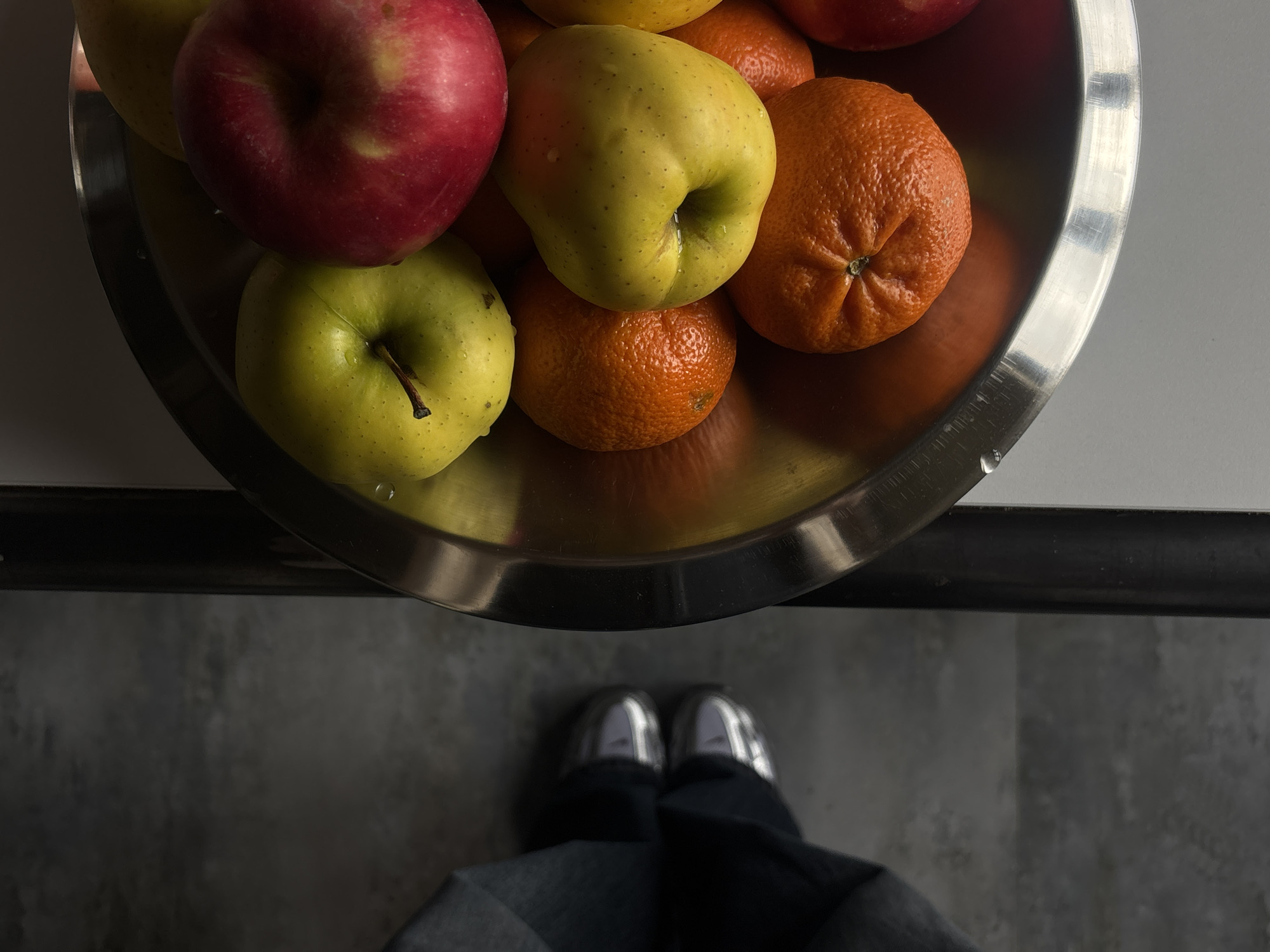 Still life arrangement with fruits and candles documented in Armenia