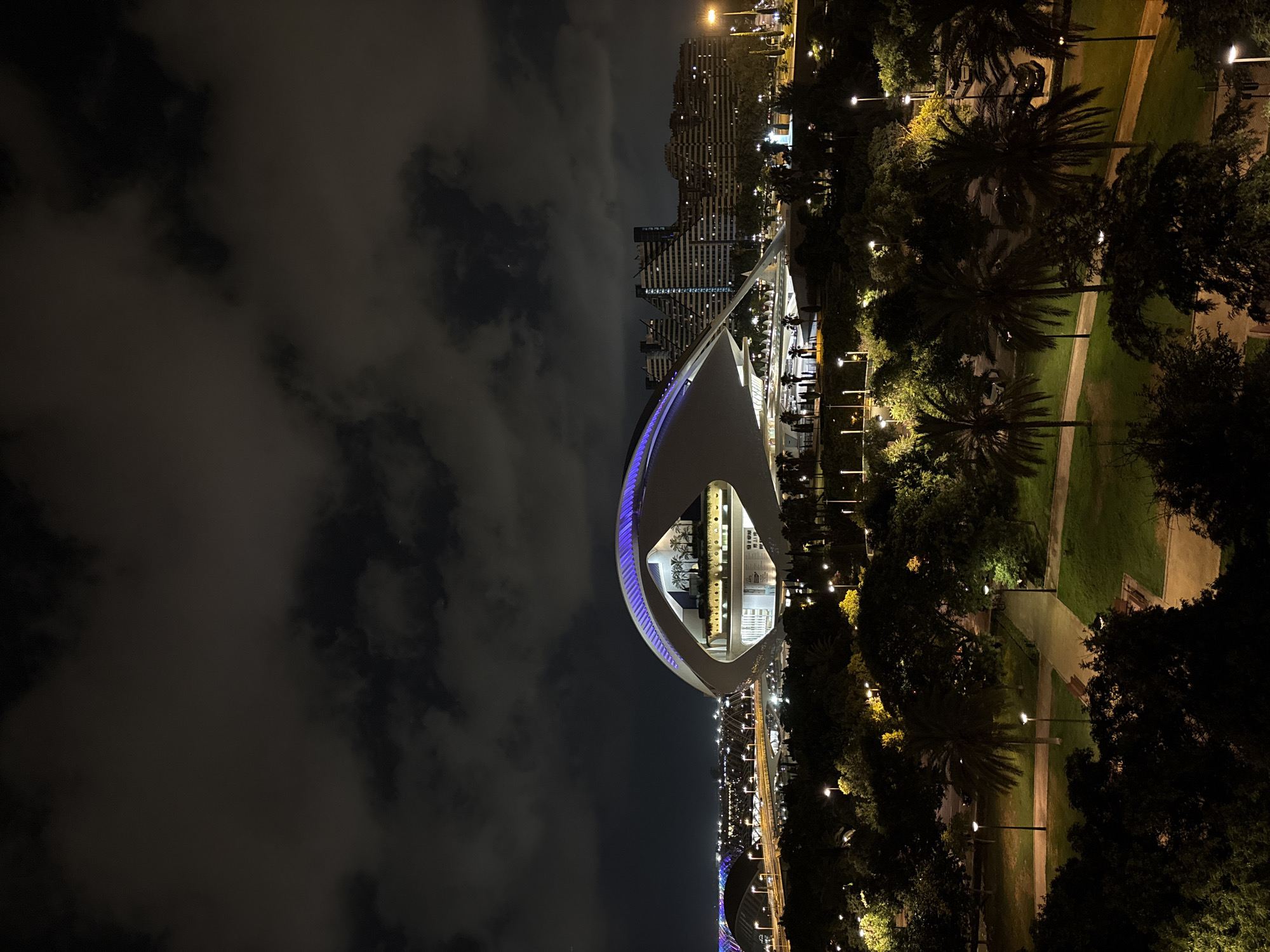 València's City of Arts and Sciences glows at night