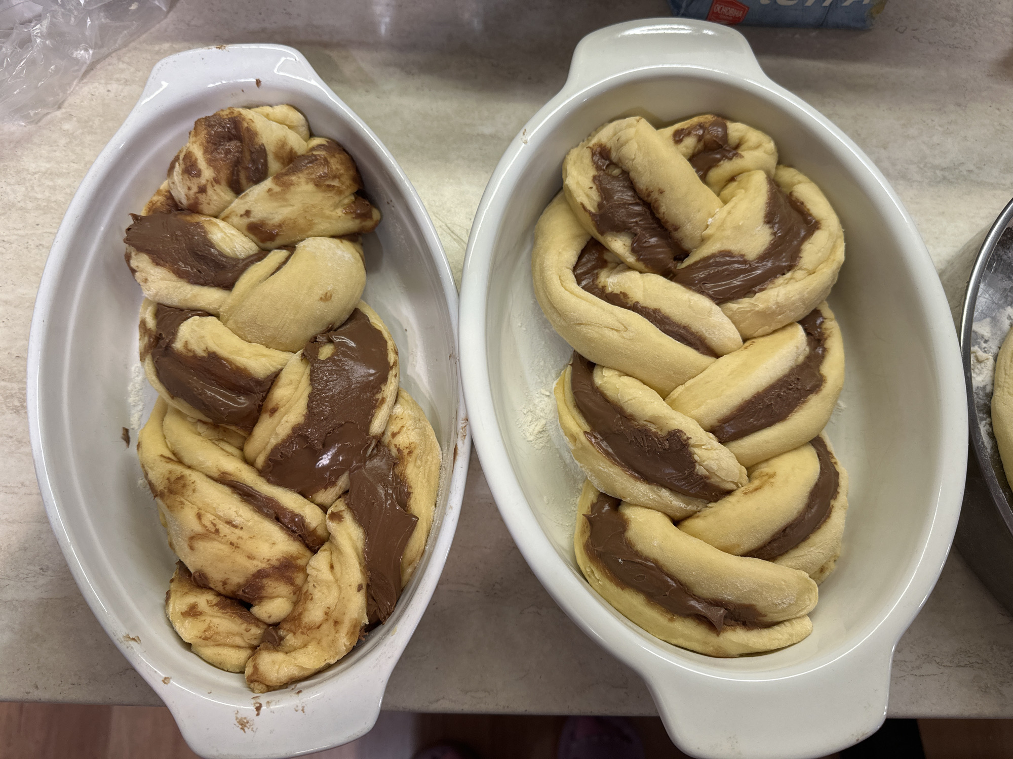 Easter baking observed in Sofia kitchen