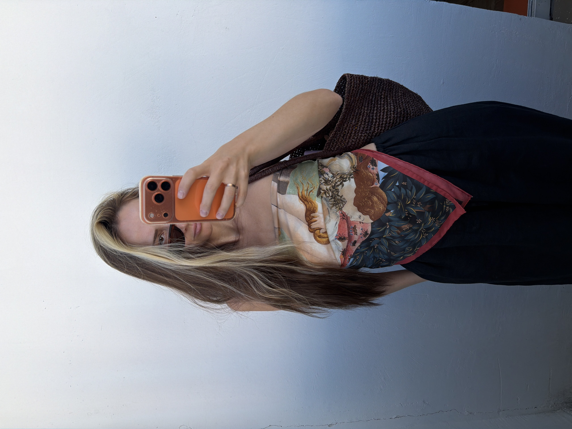 Woman Takes Morning Selfies in Khimki, Snail Spotted Nearby