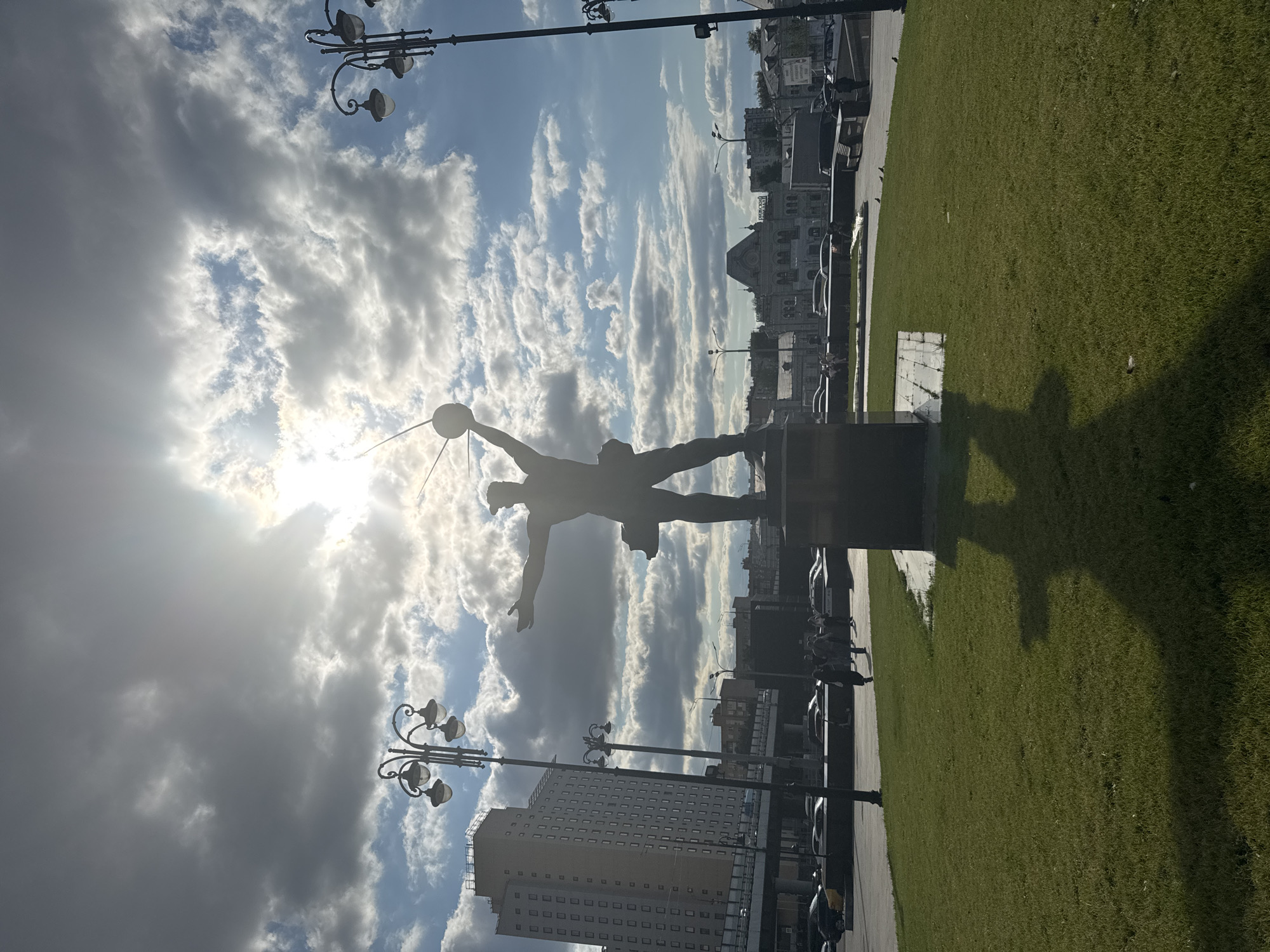 Moscow bronze statues celebrate atomic and space age icons
