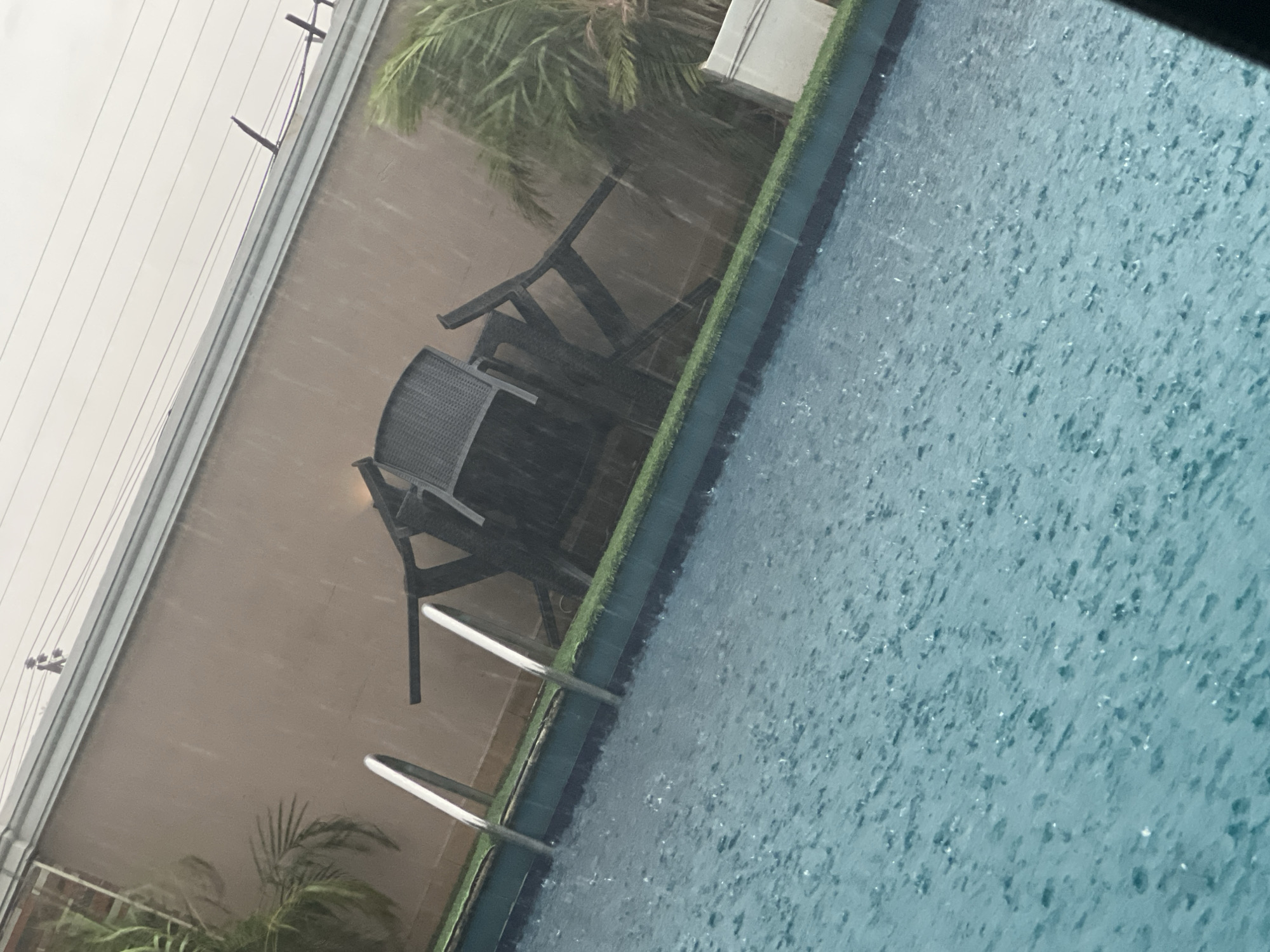 Heavy rain disrupts poolside leisure time in Abuja