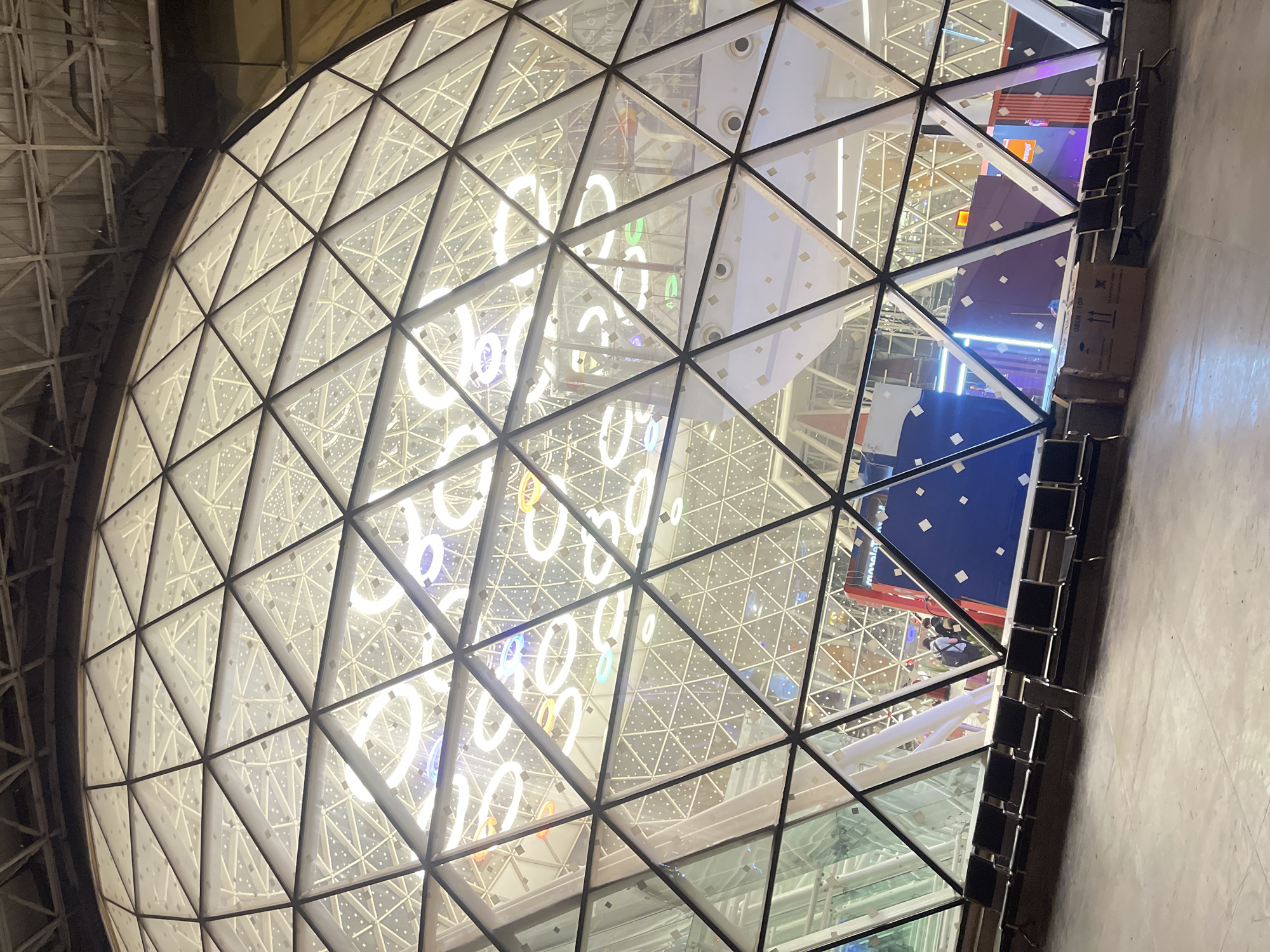 Geodesic dome structure documented by witnesses in Marrakesh, Morocco