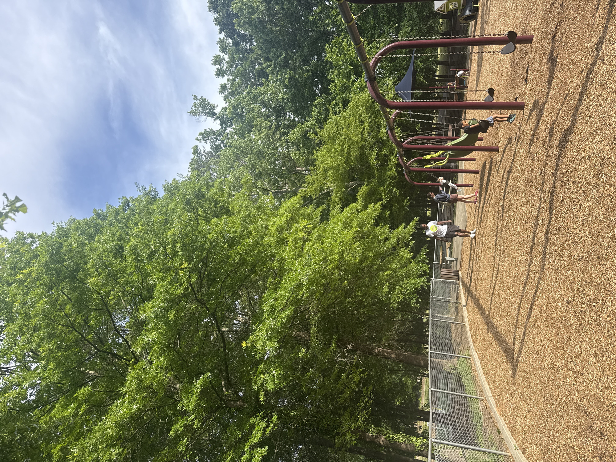 Evening playground activity captured in Mountain Park, Georgia