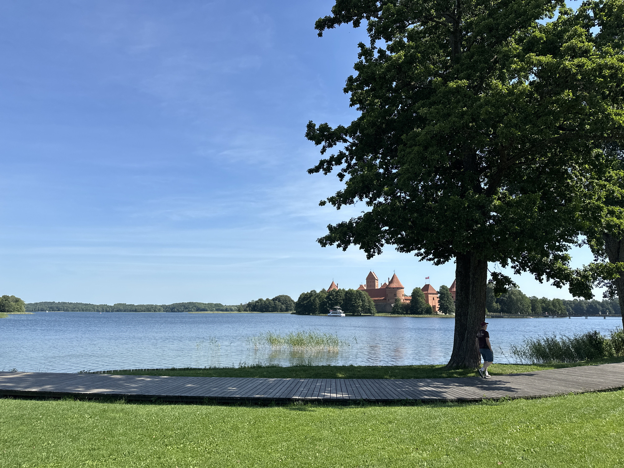 Summer morning at Trakai Island Castle, Lake Galvė