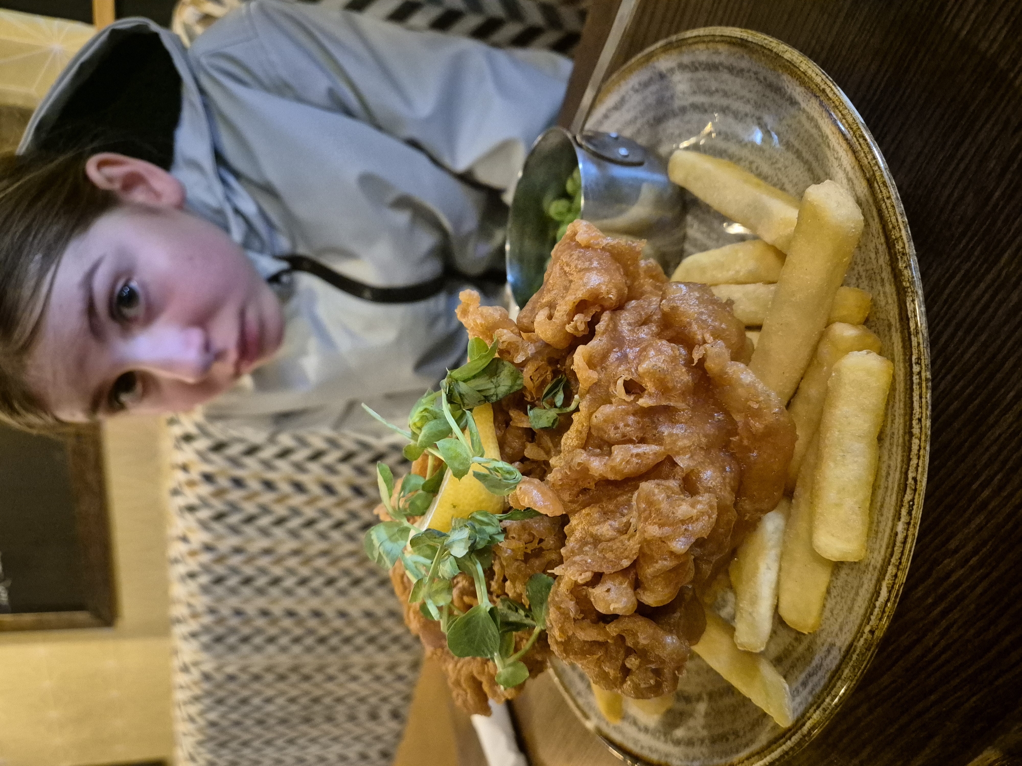Diner enjoys meal at traditional pub in Needham Market