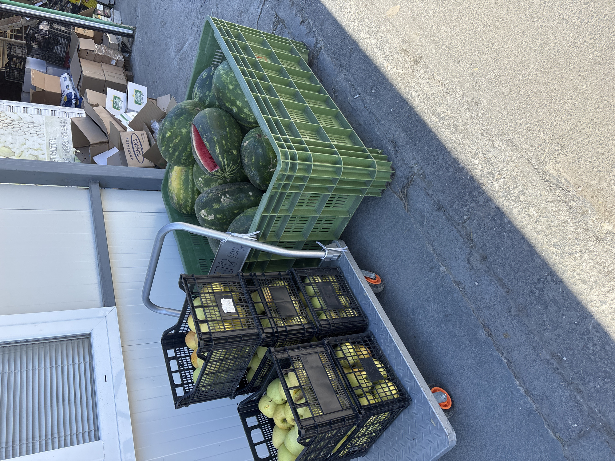 Produce cart spotted in Bulgarian village