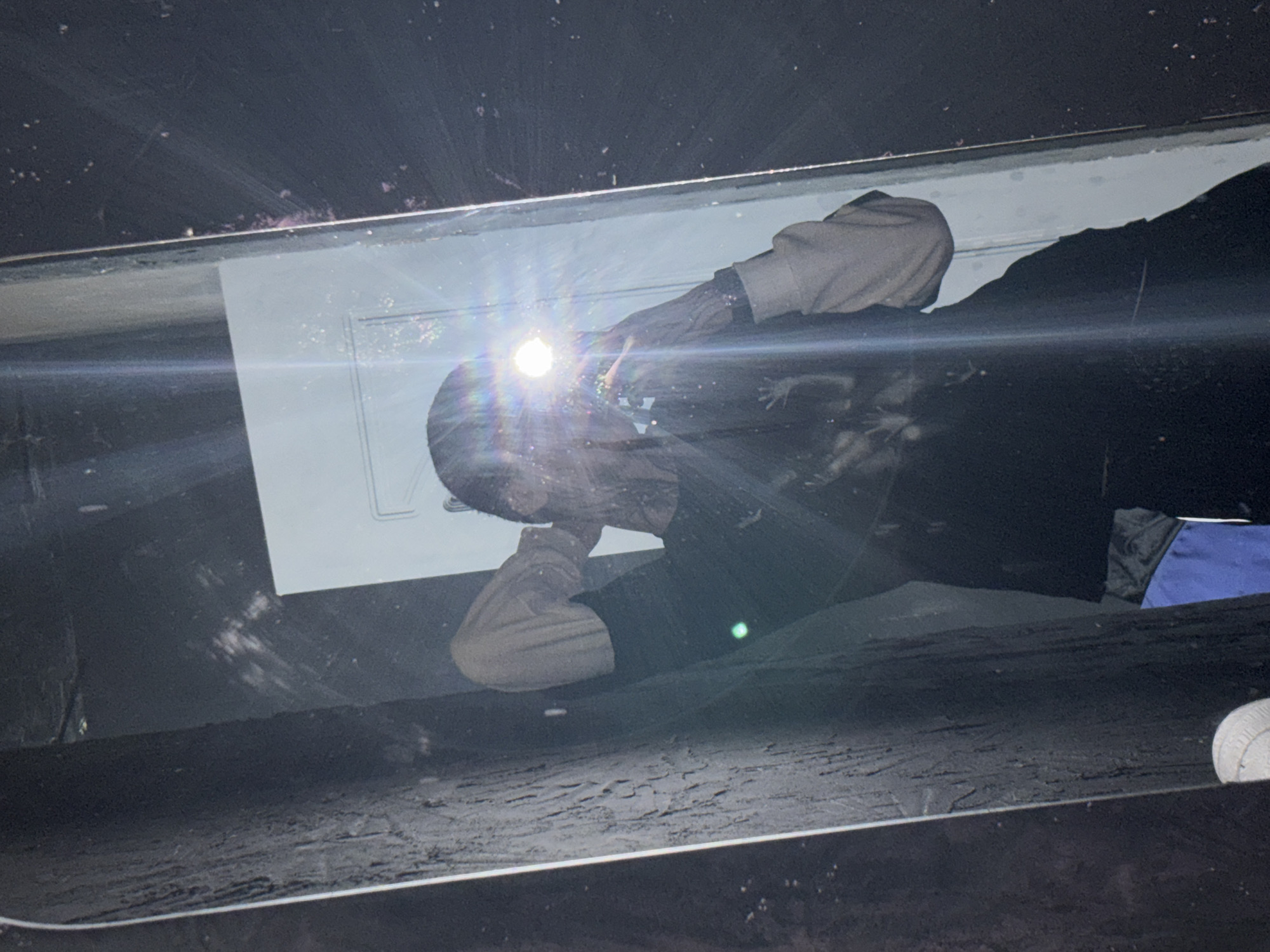 Individual photographed in underground location in Saratov