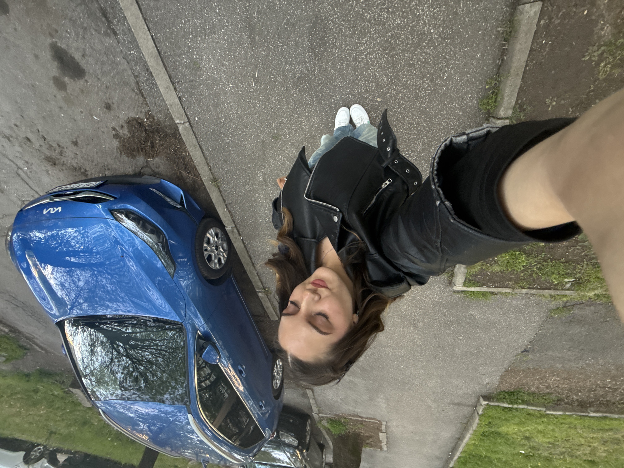 Afternoon moments captured around Sofia: woman by car, rooftop socializing