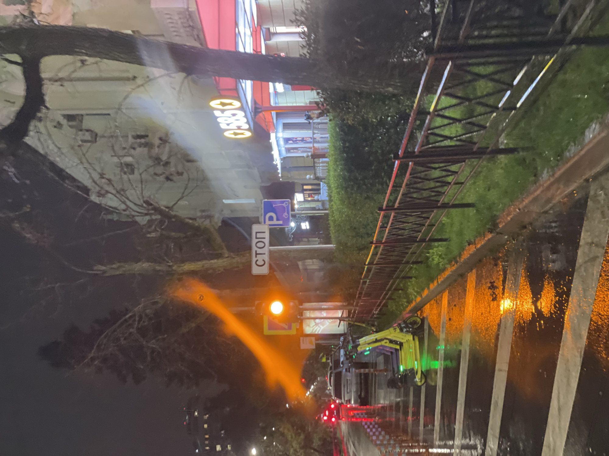 Rainy night scenes captured across Sochi streets April 7