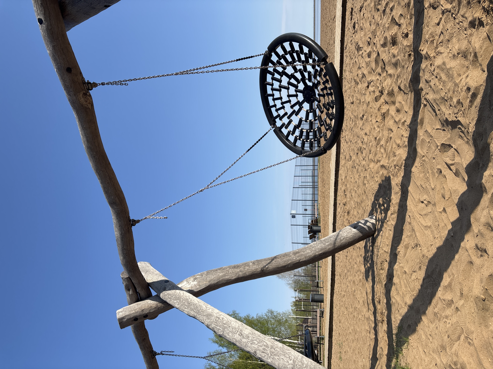Morning beach playground visit documented in Chaikovsky, Russia