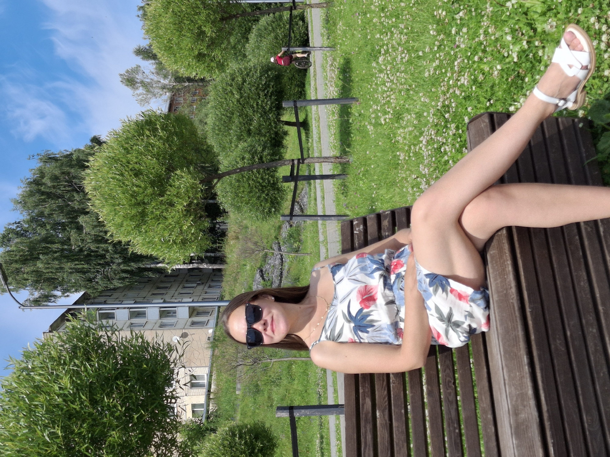 Lazy summer morning at a Votkinsk lakeside park