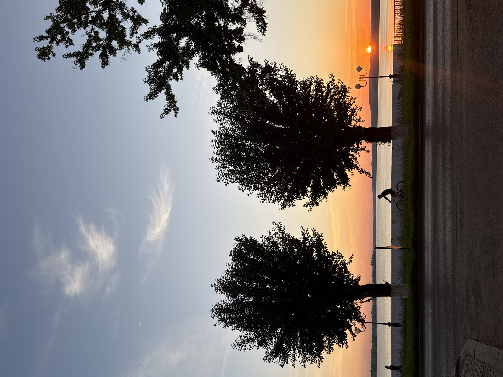 Sunset along the Votkinsk Reservoir promenade, July 2026
