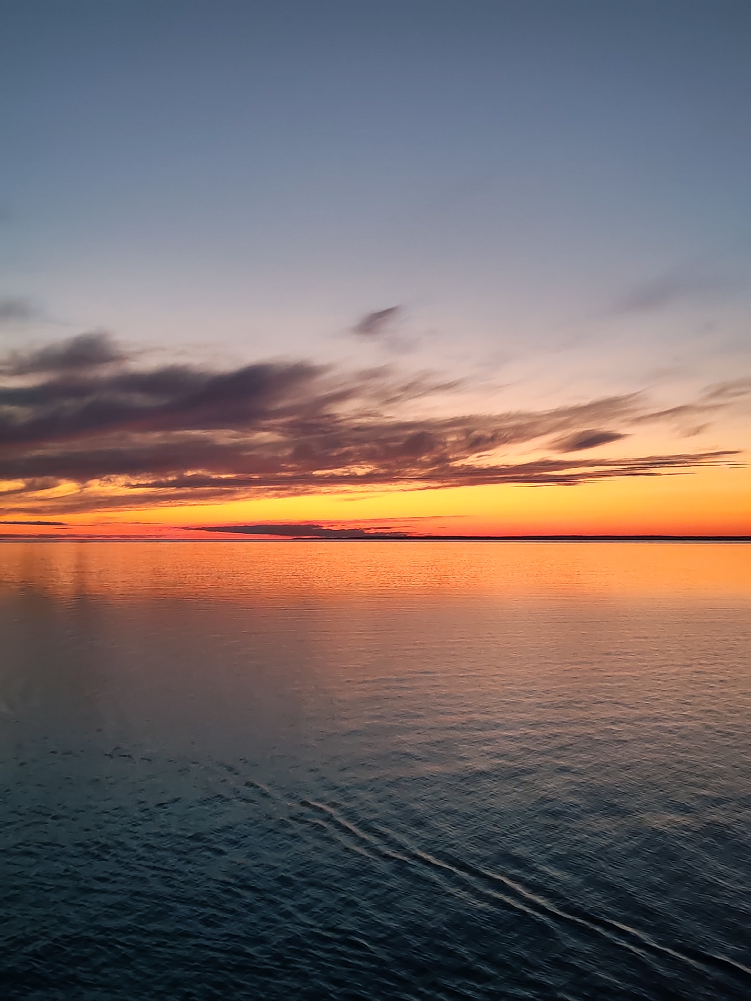 Maritime navigation planning documented during evening hours in Russia