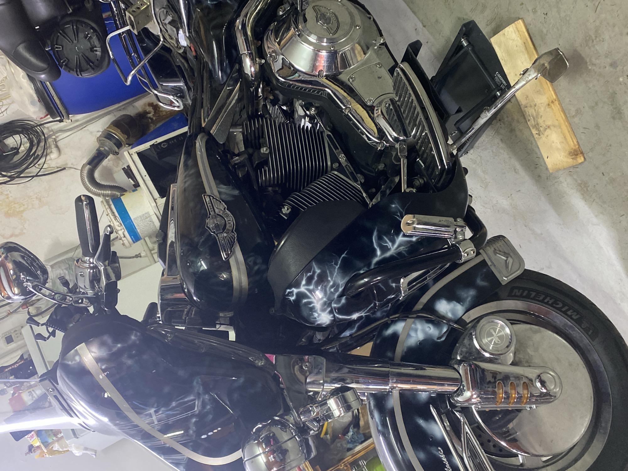 Custom Lightning-Decorated Motorcycle Spotted in Chaikovsky Garage