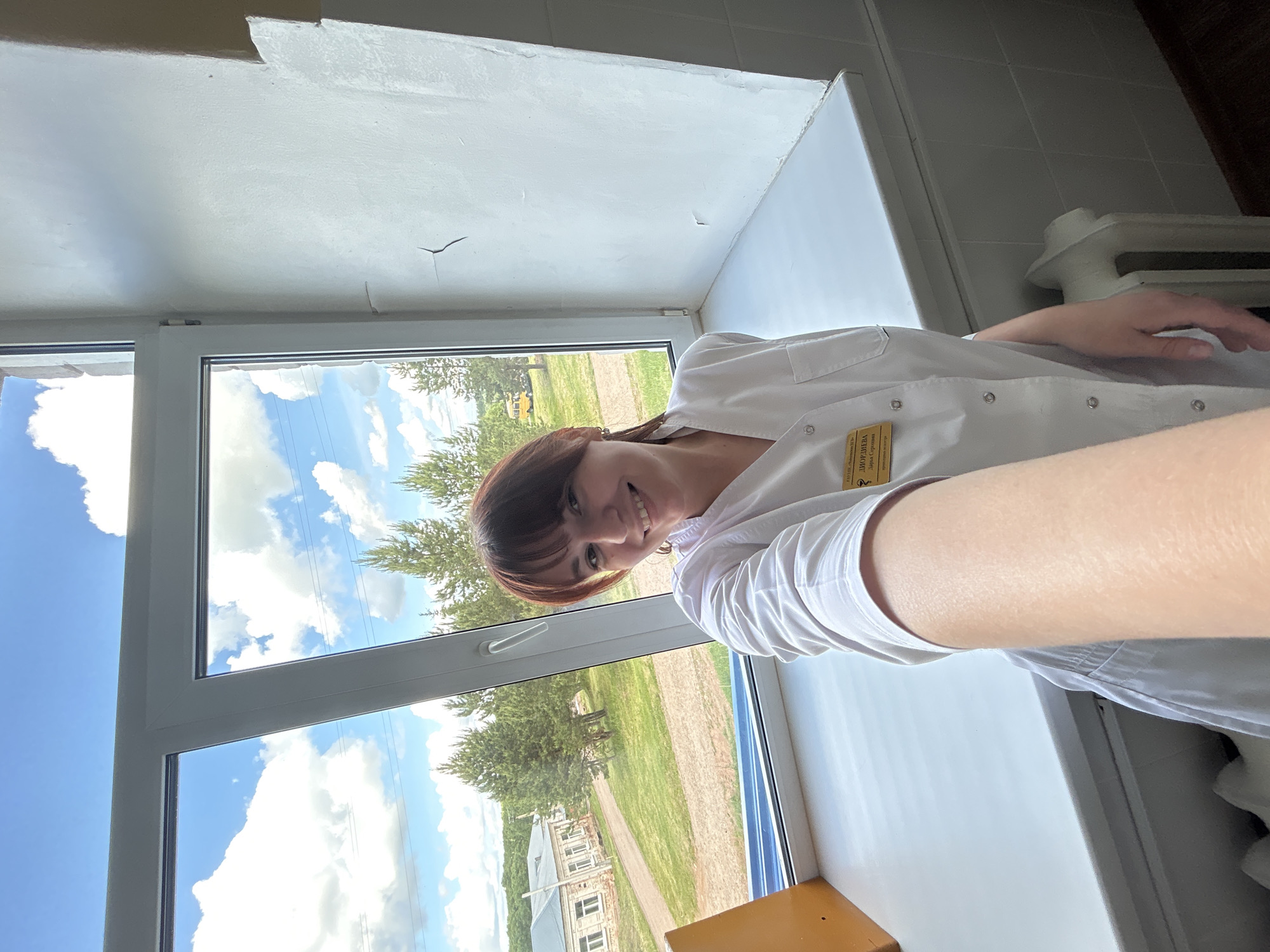 Healthcare worker documents early morning shift in rural Russia