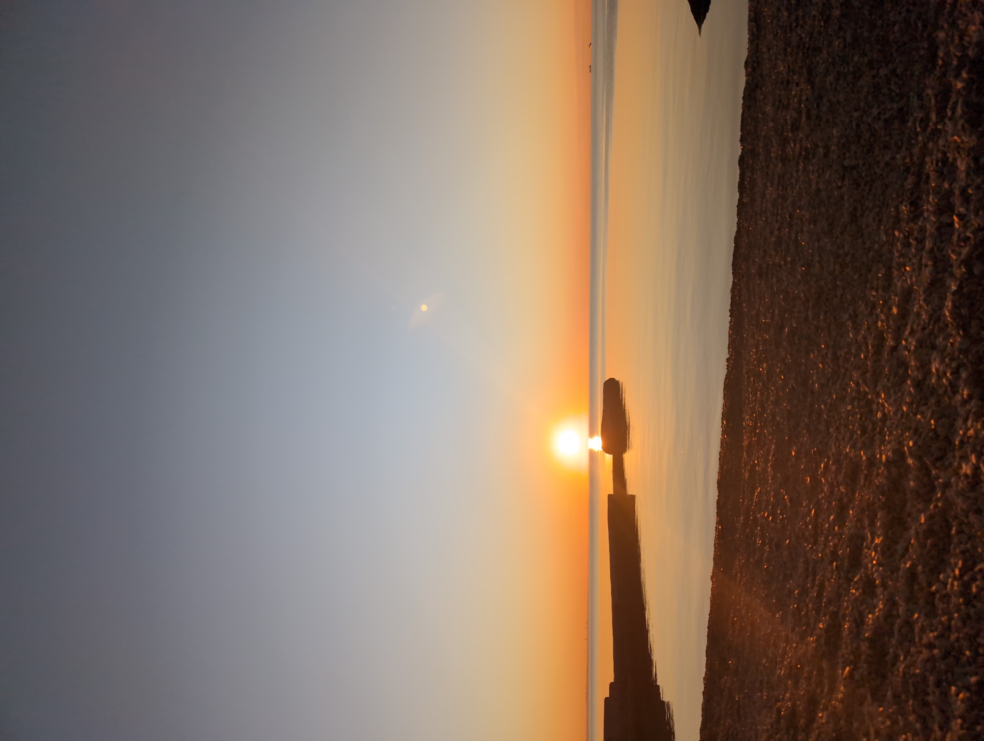 Sunrise and sunset views over Black Sea in Odesa