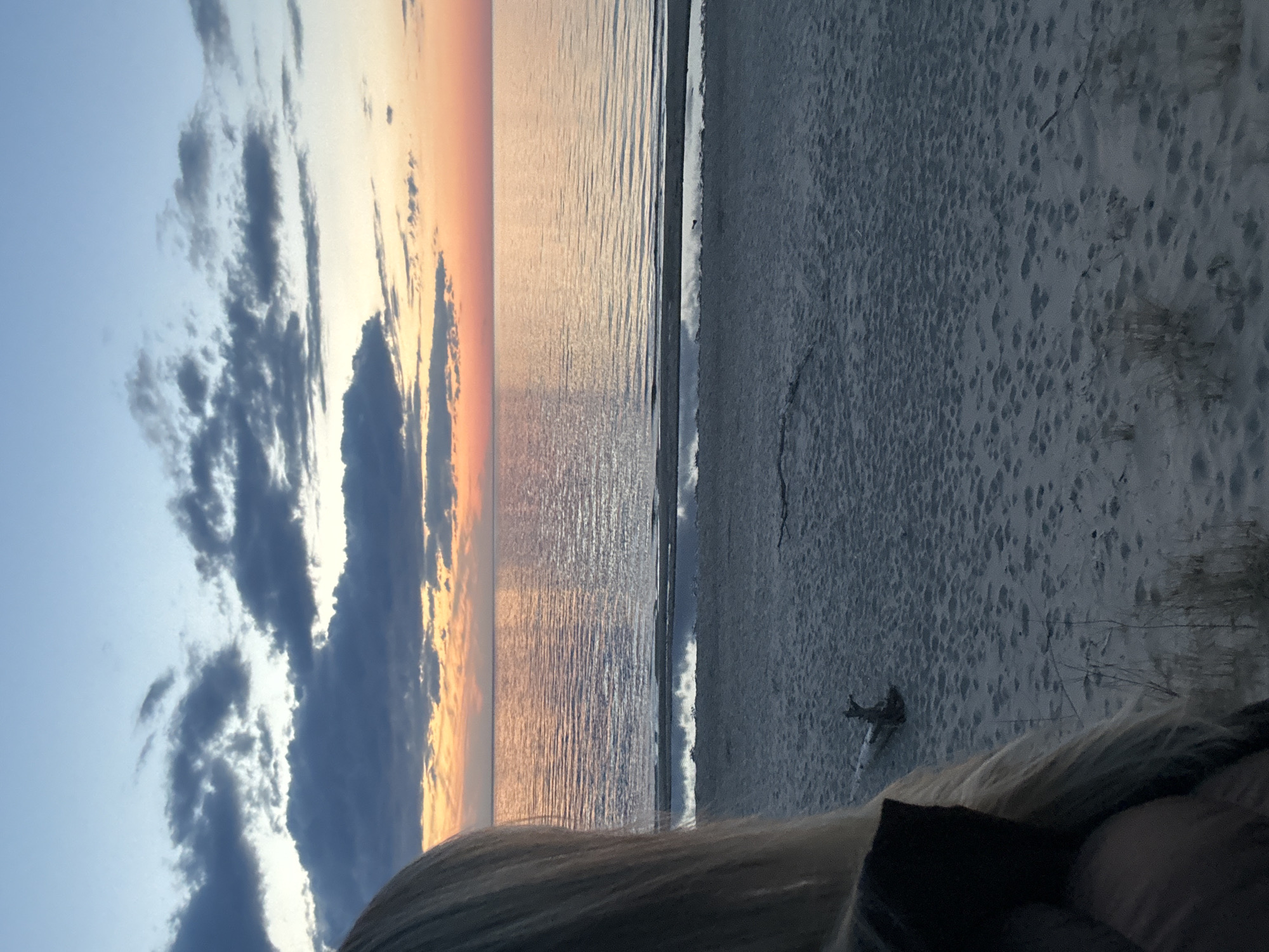 Sunset observed over Baltic Sea at Kalngale, Latvia