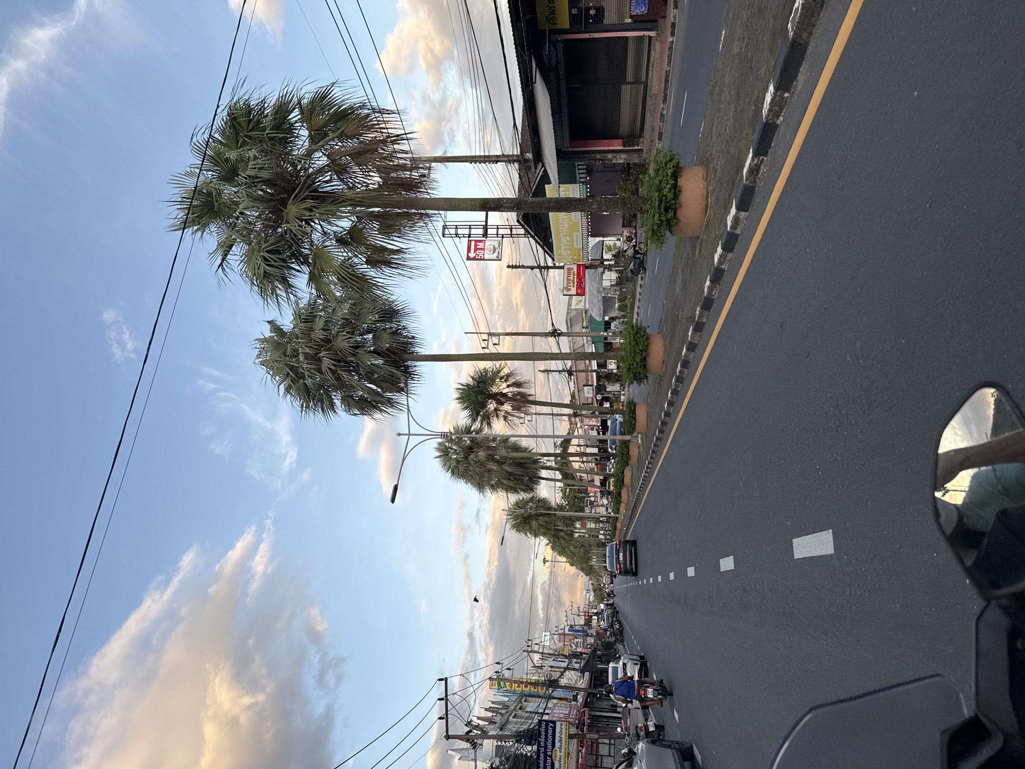 Street scenes documented in Wichit, Thailand during golden hour