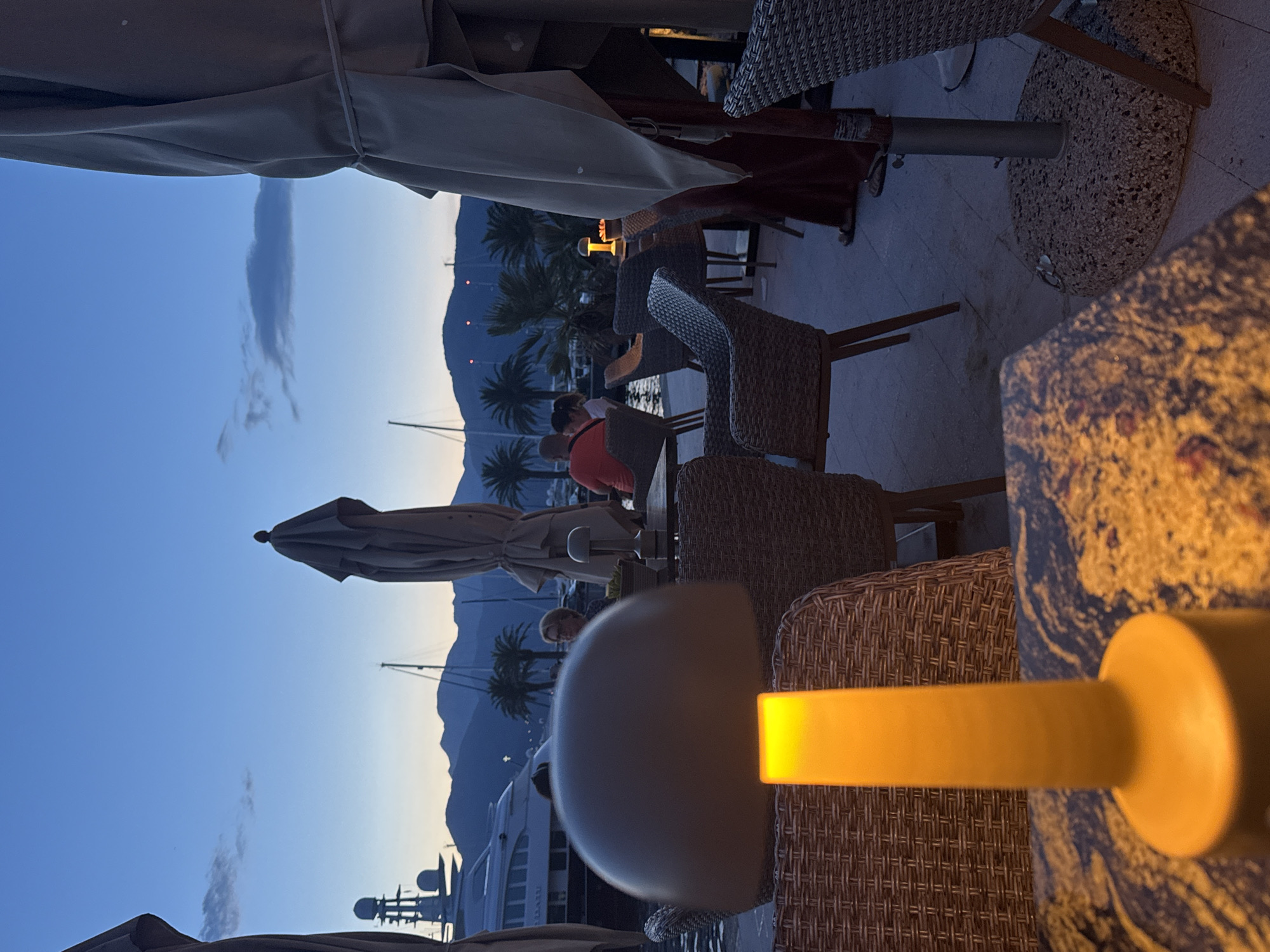 Evening harbor scenes documented in Tivat, Montenegro