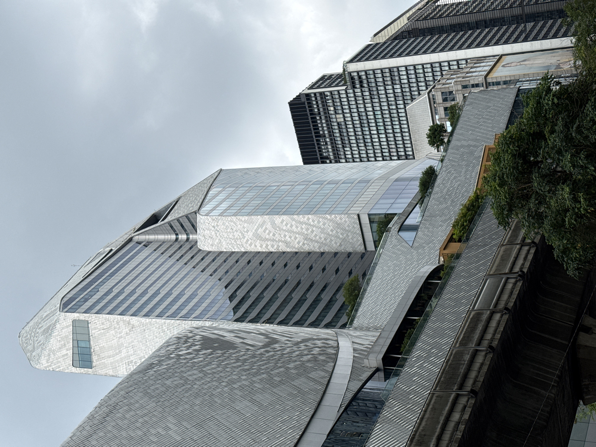 Modern futuristic buildings documented in Bangkok district