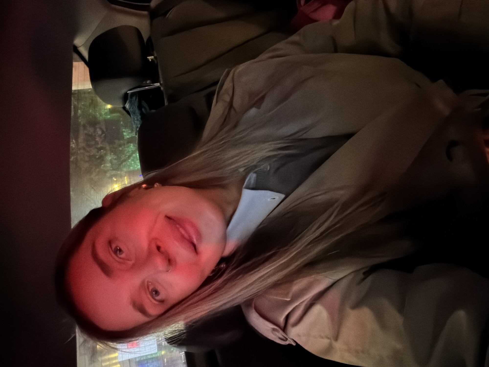Woman observed in stationary vehicle during Moscow evening hours