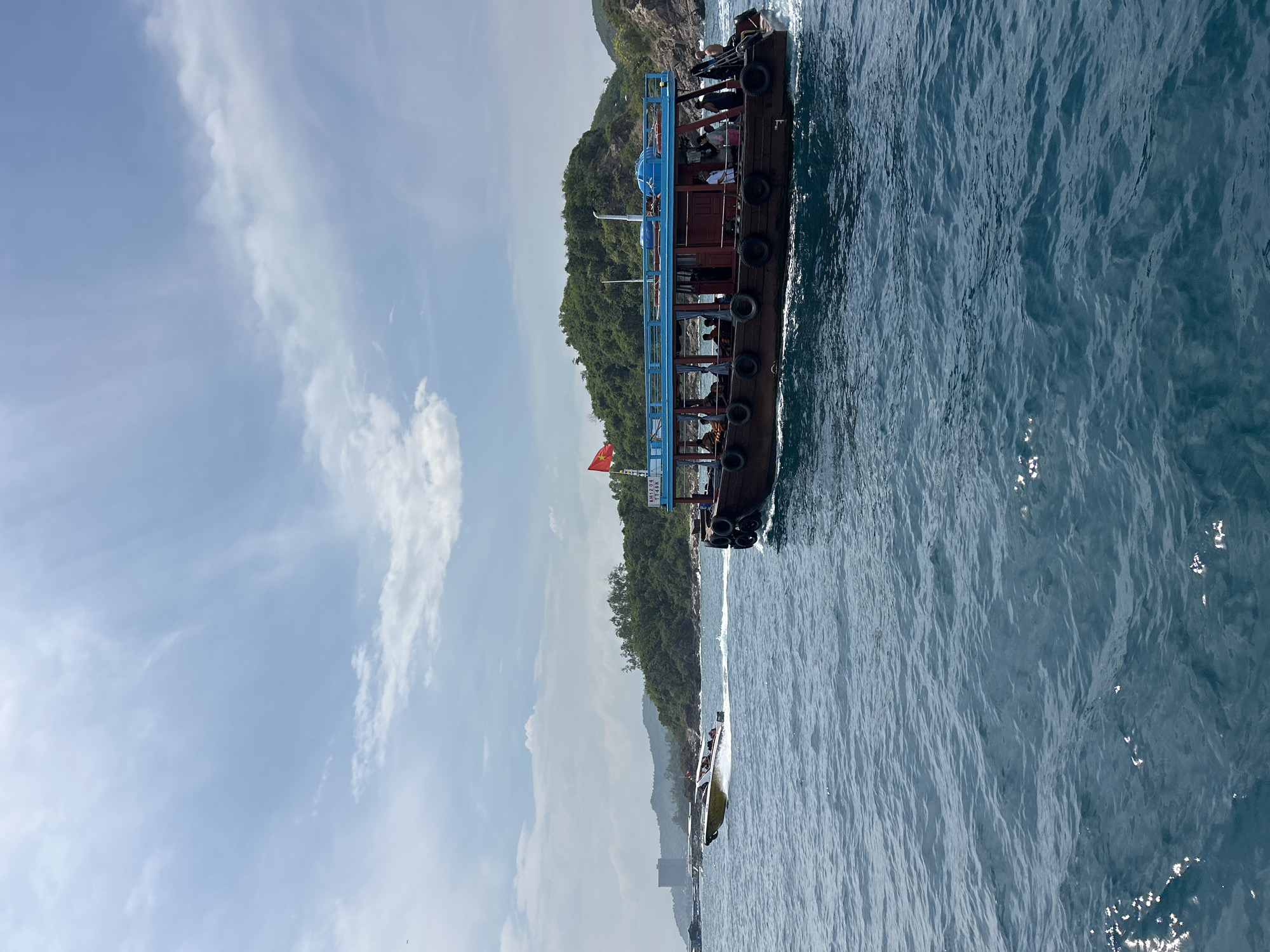 Traditional boats out on the water off Nha Trang