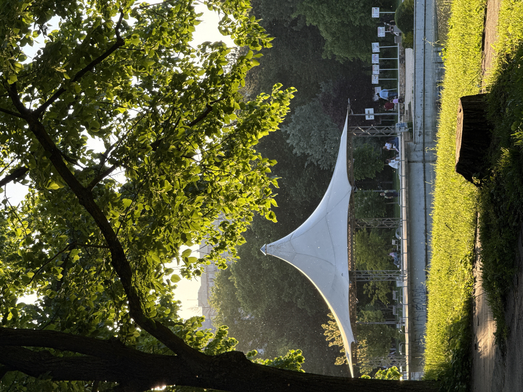 Afternoon park stroll documented in Dobrich, Bulgaria
