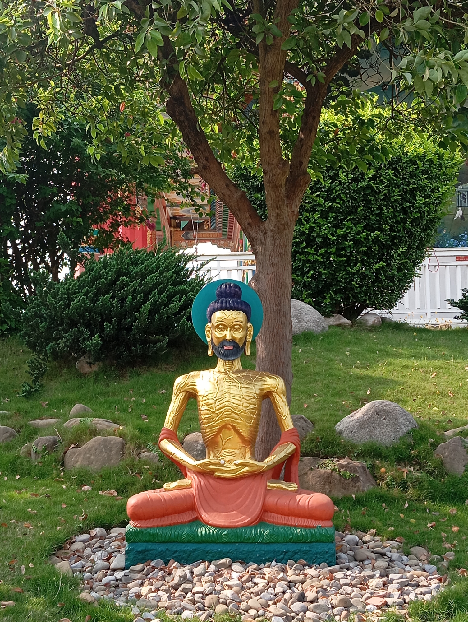 Visitor documents Buddhist temples and religious art in Lumbini