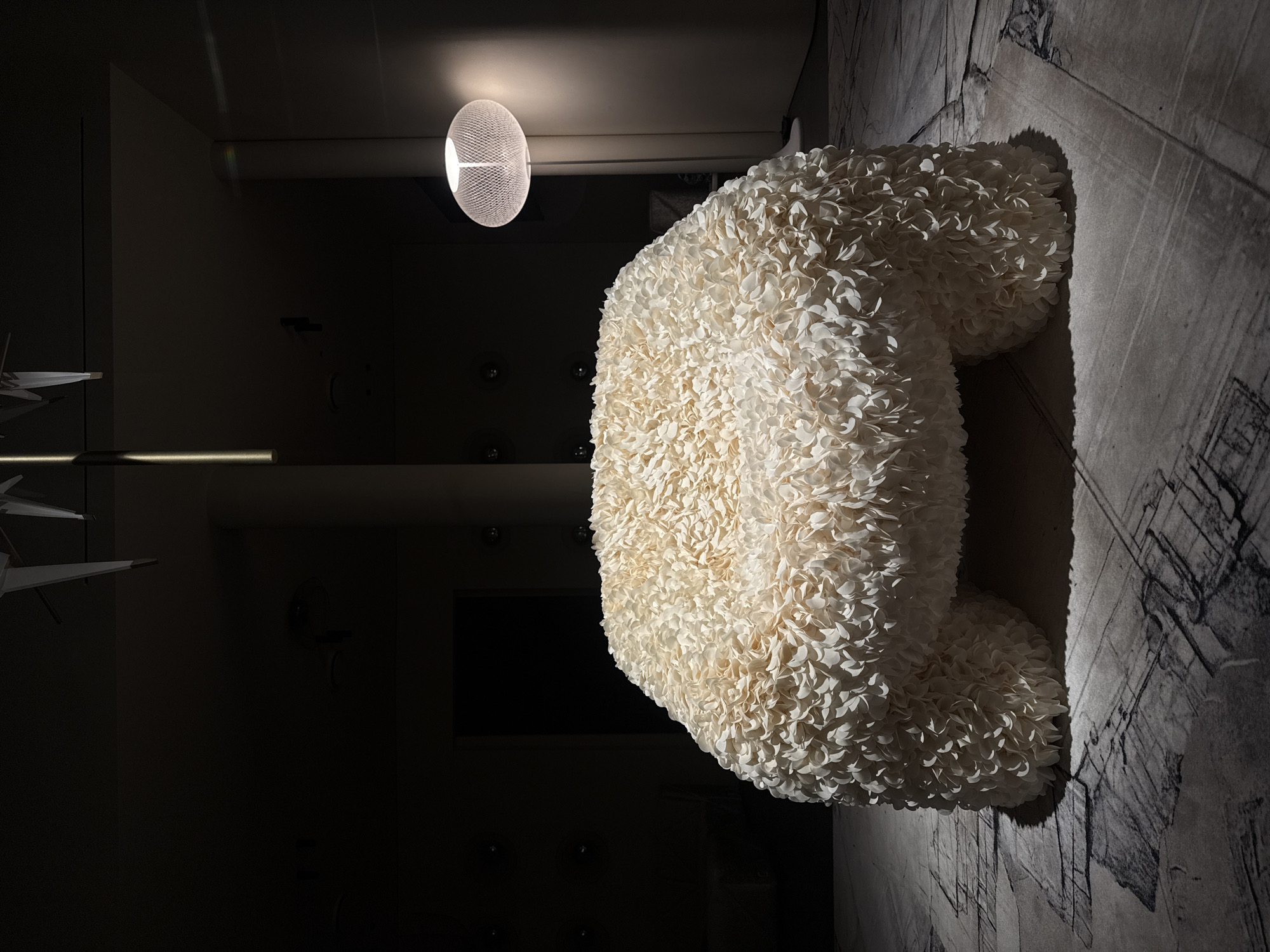 Art installations observed in Milan gallery space