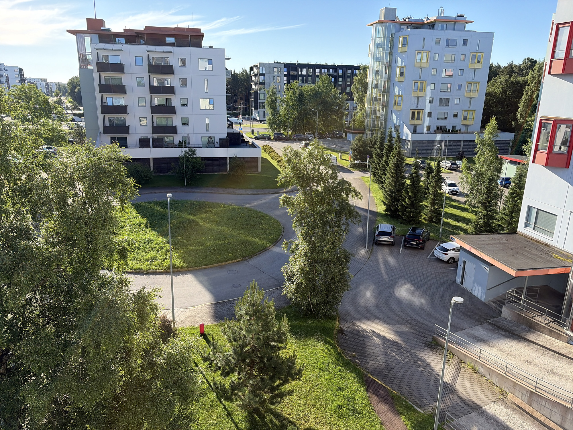 Sunny day over a modern Tallinn residential district