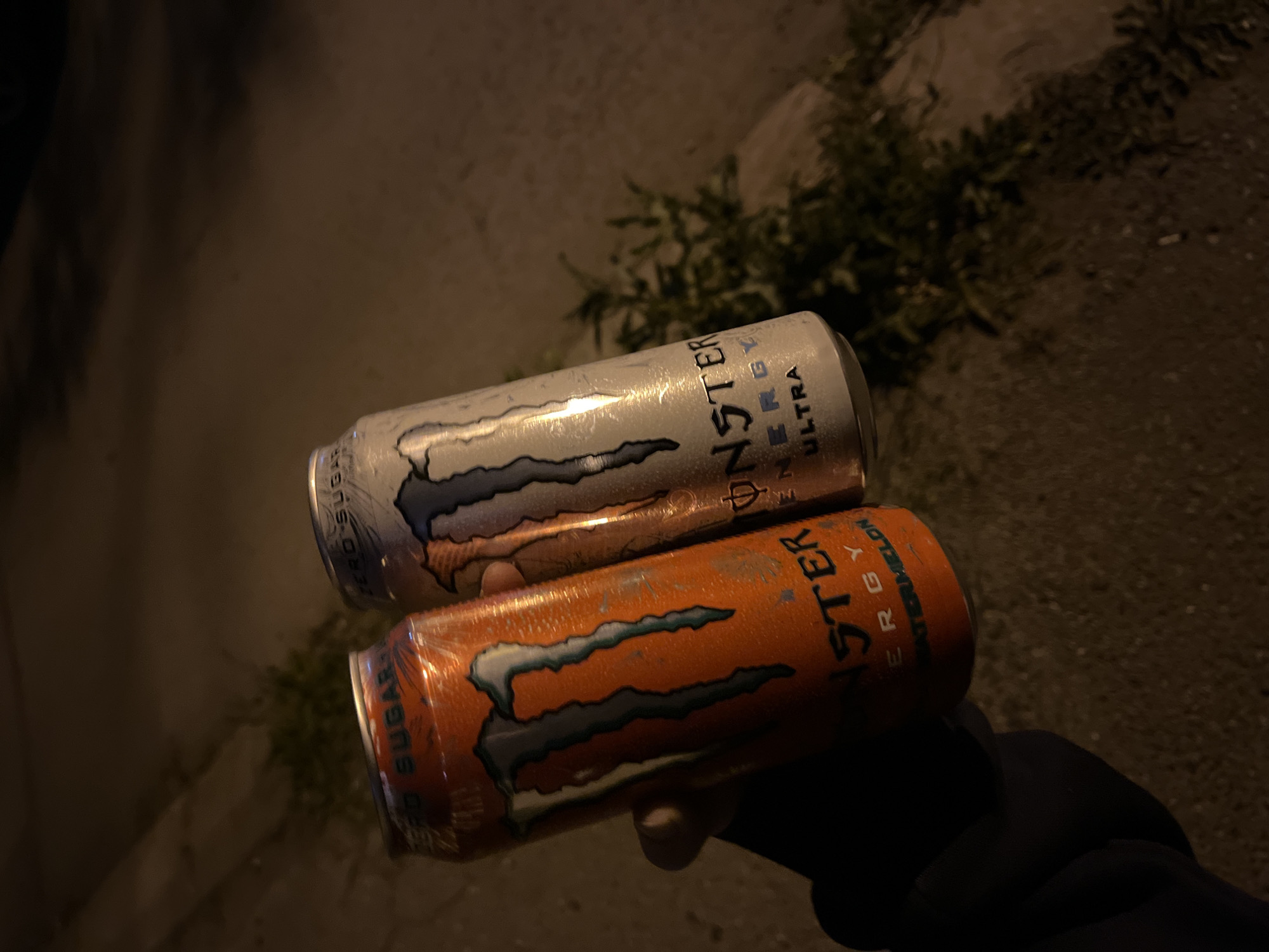 Night walk through Sofia with energy drinks, flowers, parked car