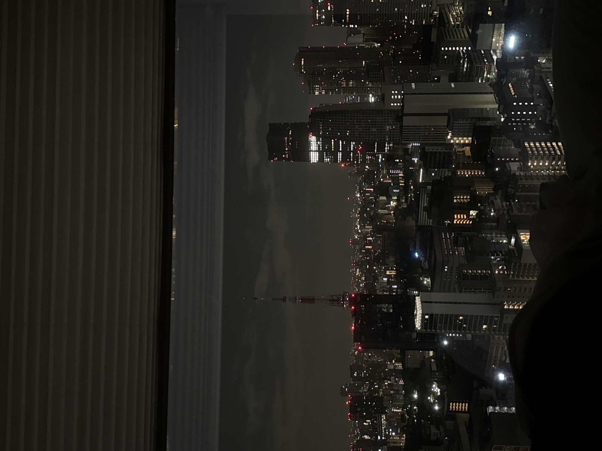 Nighttime cityscape captured from high vantage point in Minato