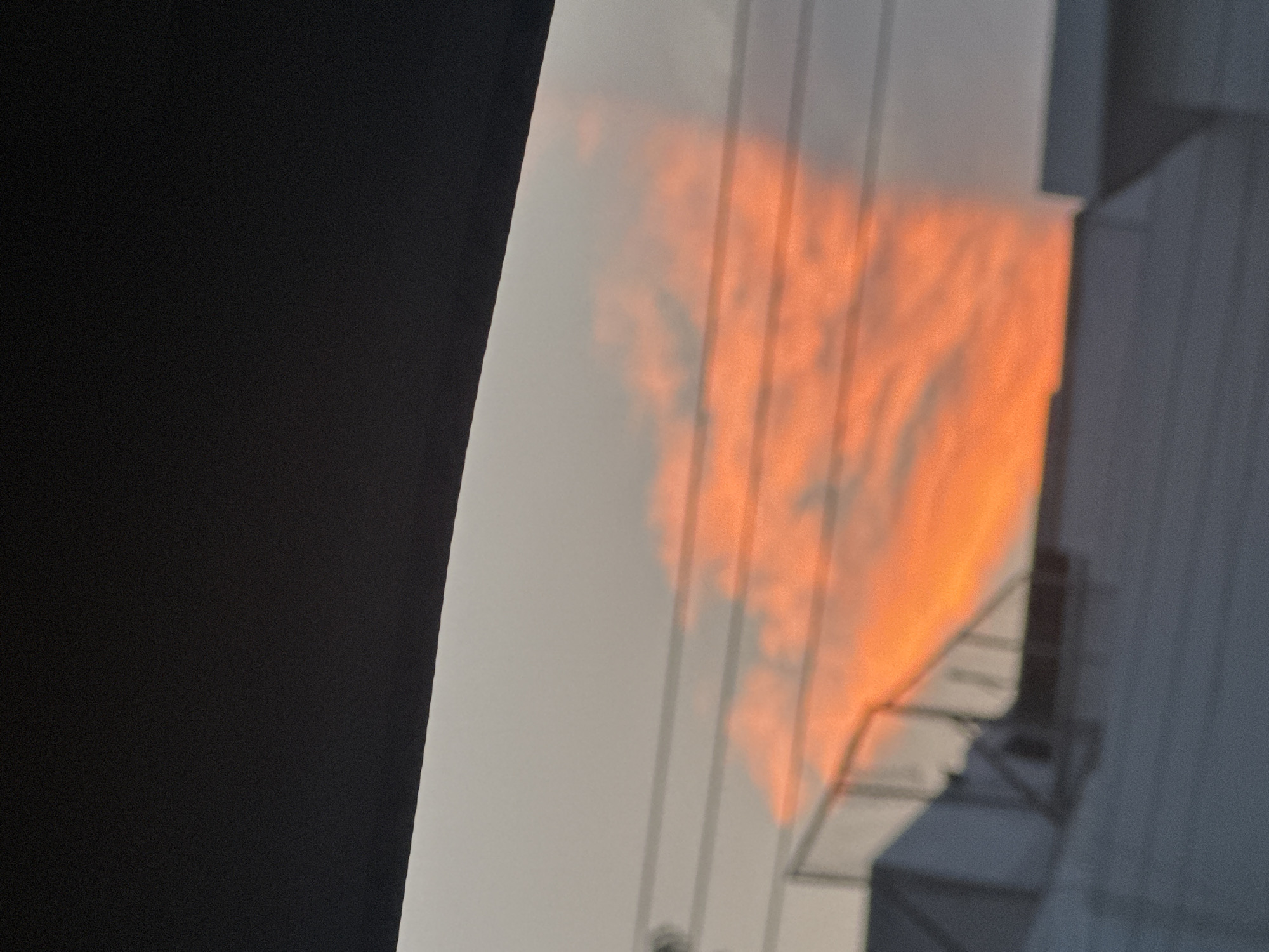 Evening sunset documented from car in Puebla, Mexico