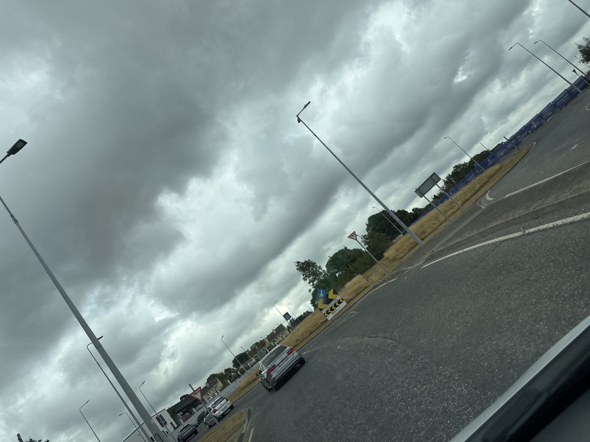 On the road in overcast Waterford, Ireland