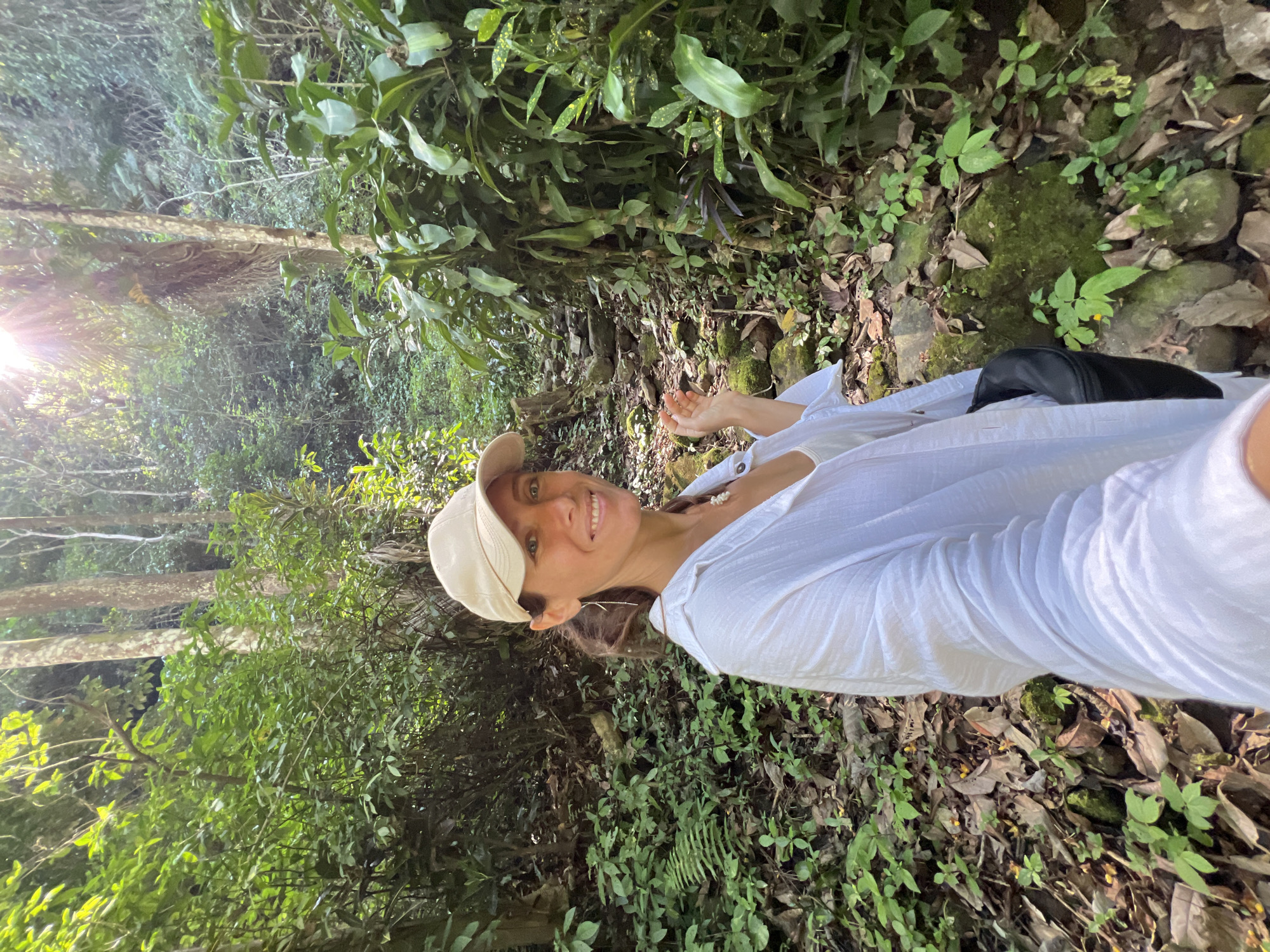 Morning waterfall exploration in Busungbiu with multiple visitors