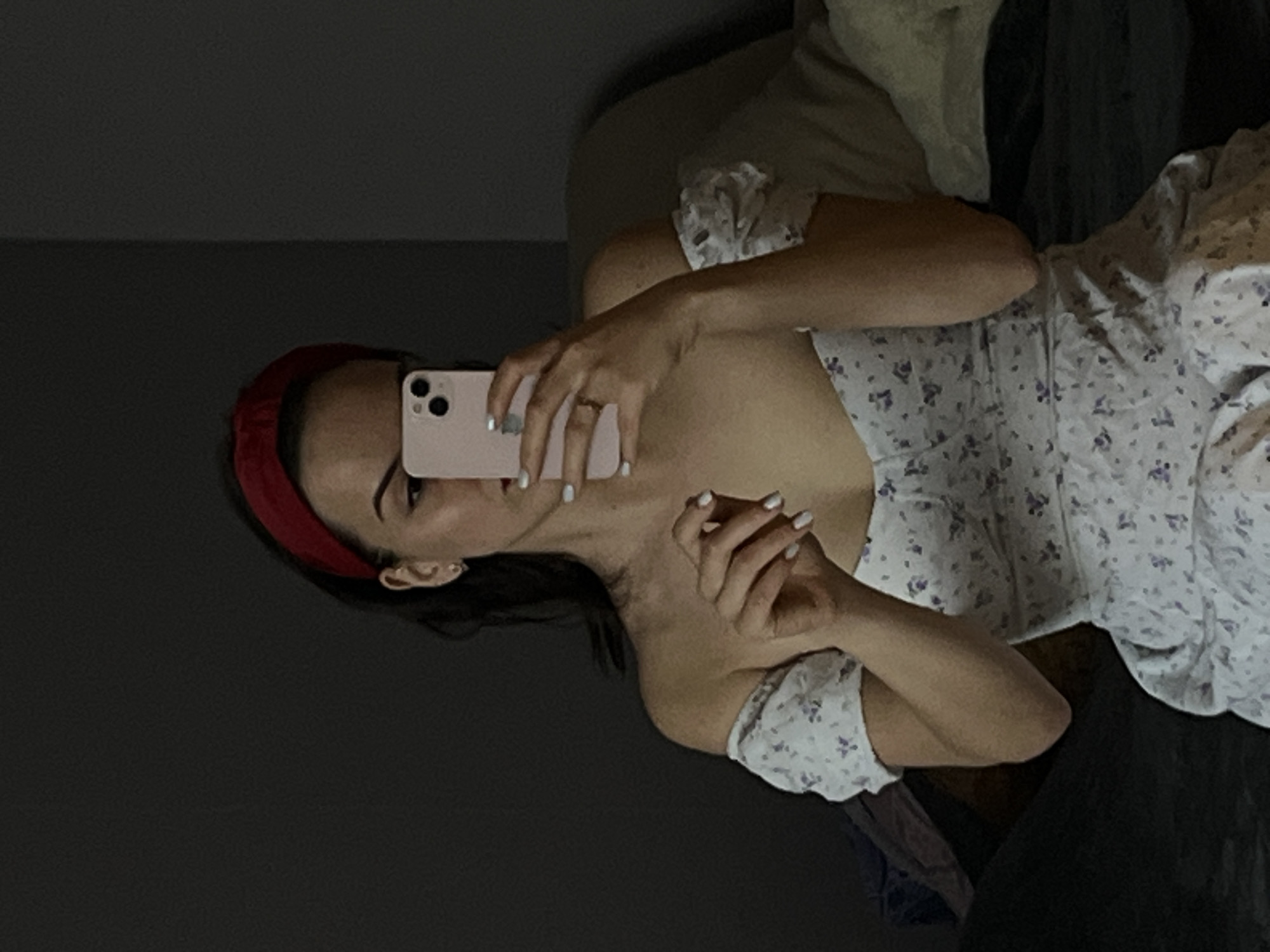 Woman documents selfies and online activity in Shushary home