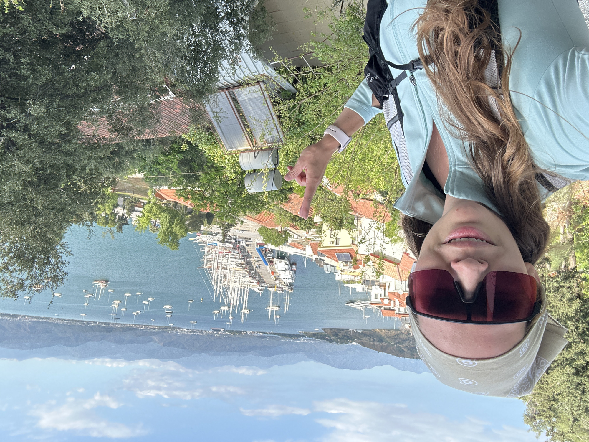 Woman documents early morning scenes in Fethiye, Turkey