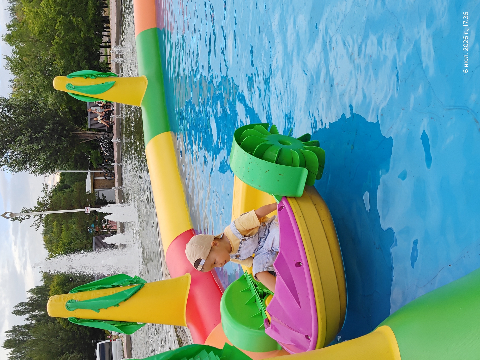 Summer festival day at a public park in Astana