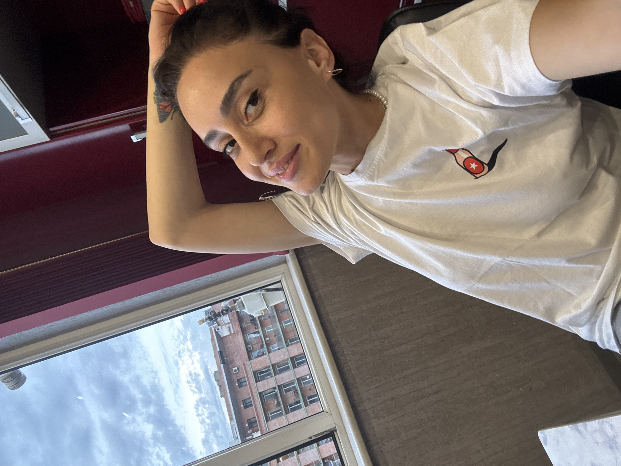 Woman Takes Extended Selfie Session in Tbilisi Kitchen and Balcony