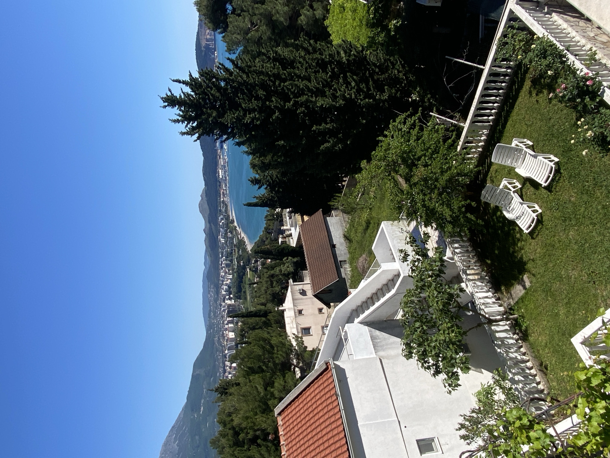 Coastal view captured from elevated position in Šušanj, Montenegro