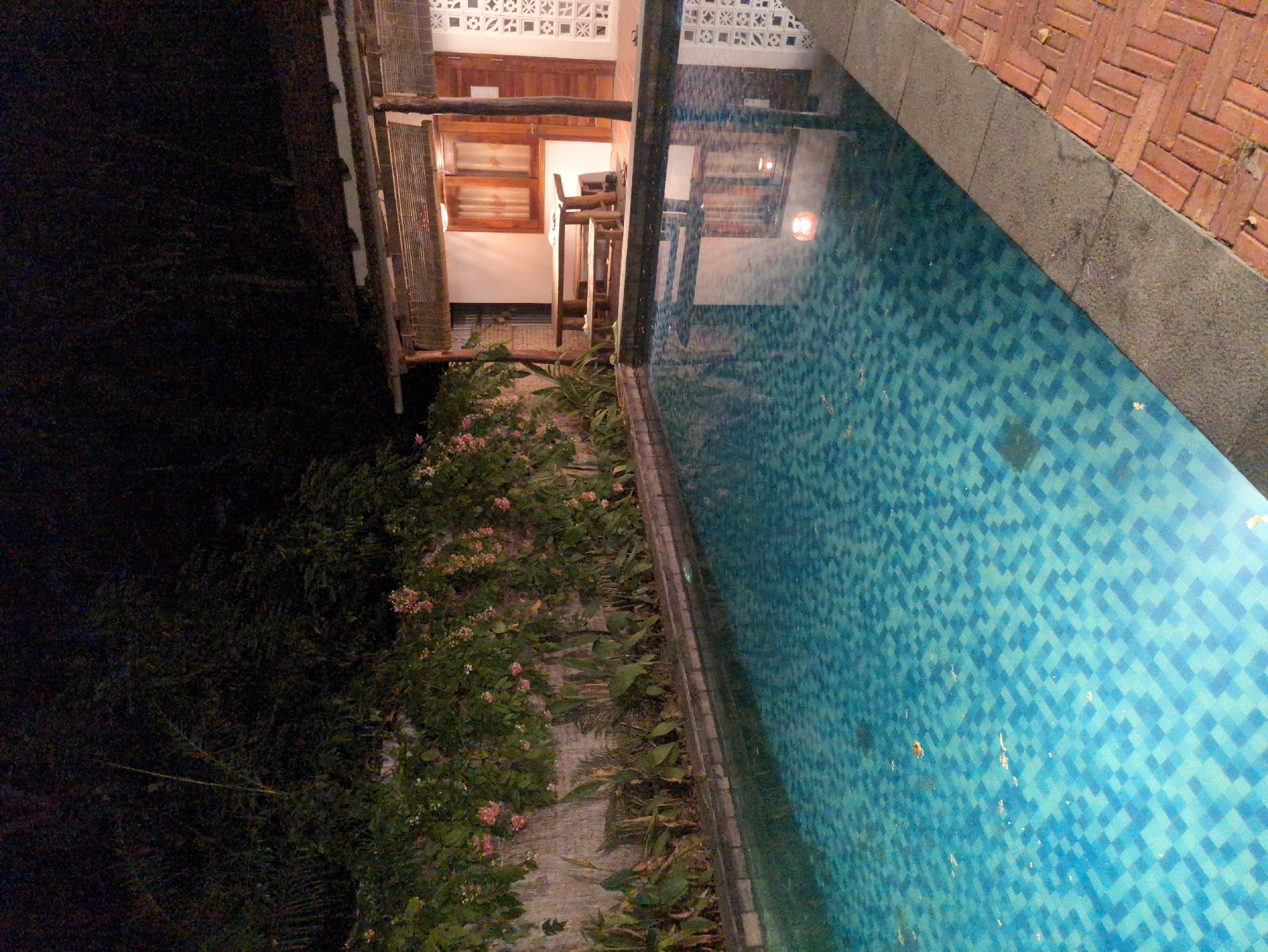 Swimming pool observed at building exterior in Phú Quốc