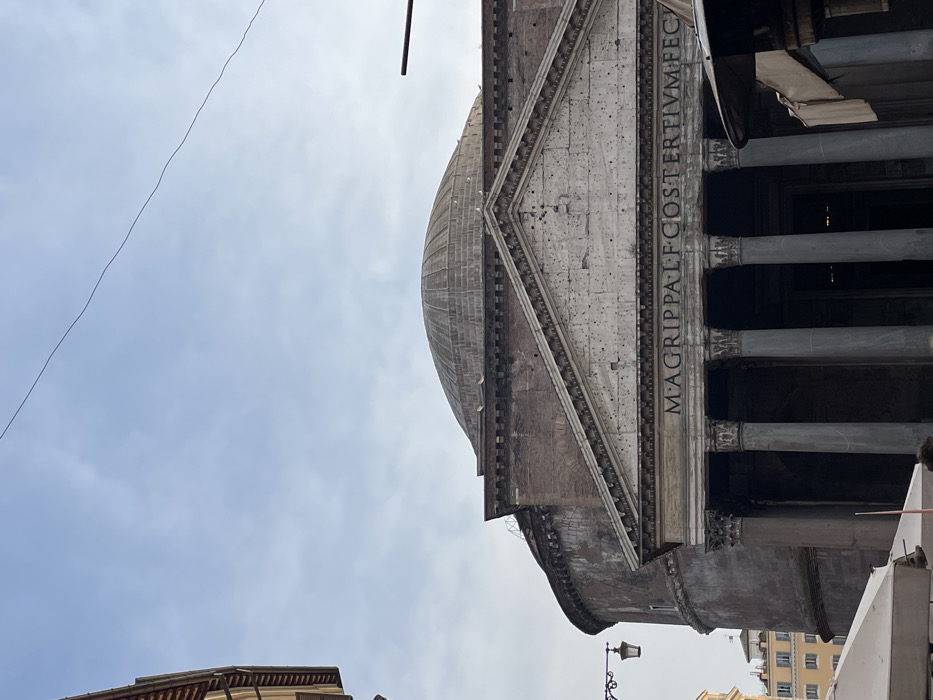 Tourist documents afternoon Rome walking tour visiting major landmarks