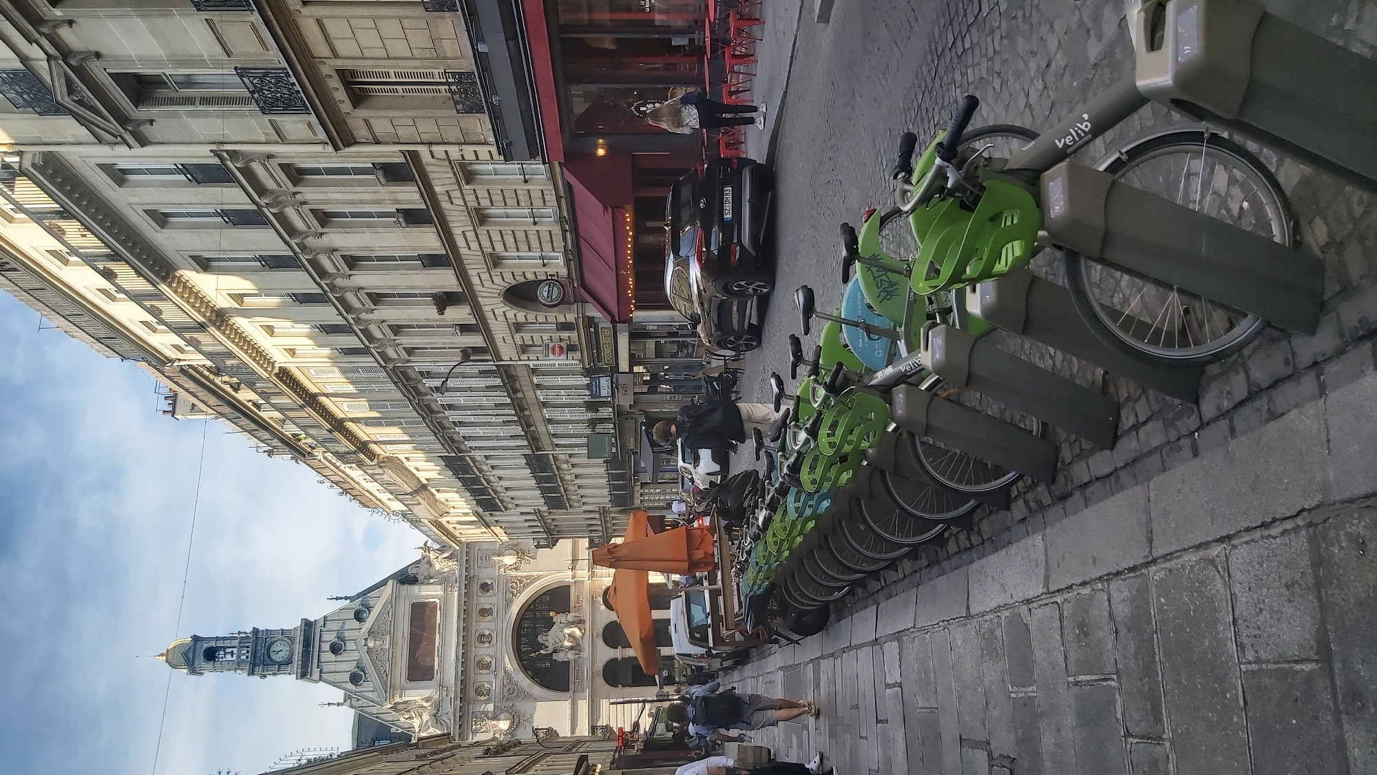 Paris grands boulevards district on a sunny summer afternoon
