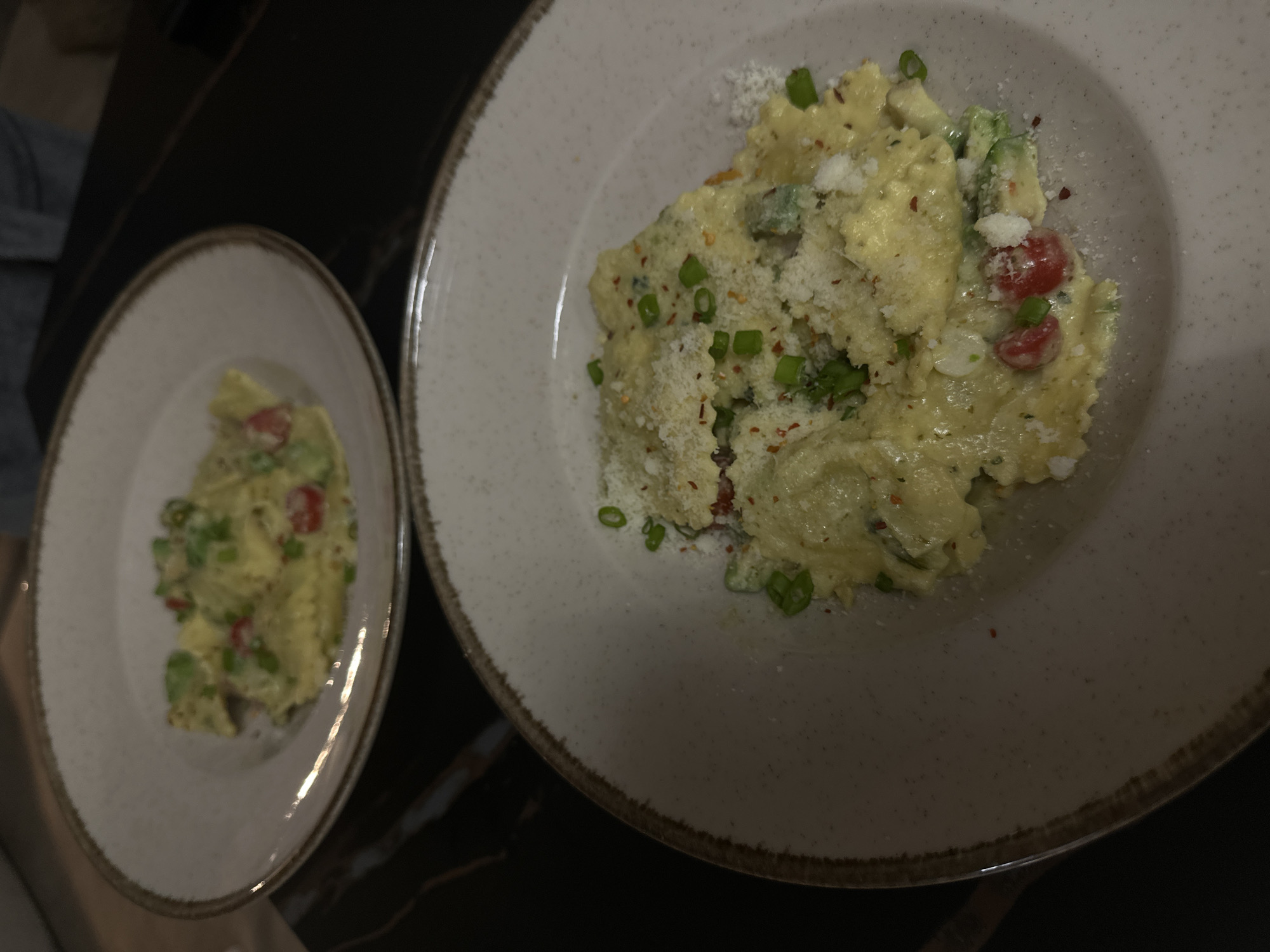 Sofia resident shares quiet evening with pasta dinner and pet