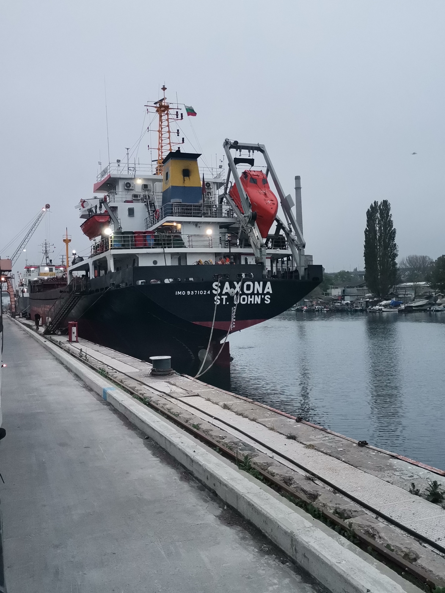 Cargo ship SAXONA docked at Varna Bulgaria port